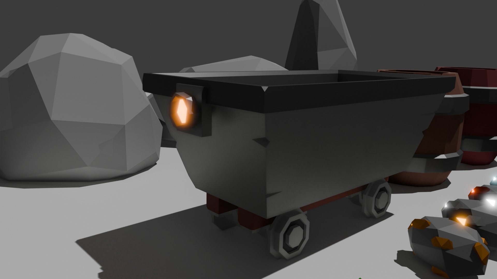 Low-Poly Medieval Mining Assets Low-poly 3D model_3