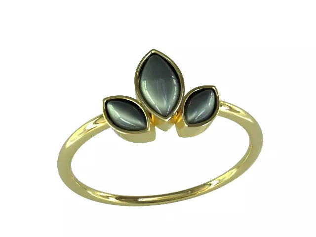 Ring Keepsake milk 3Marquise 3D print model