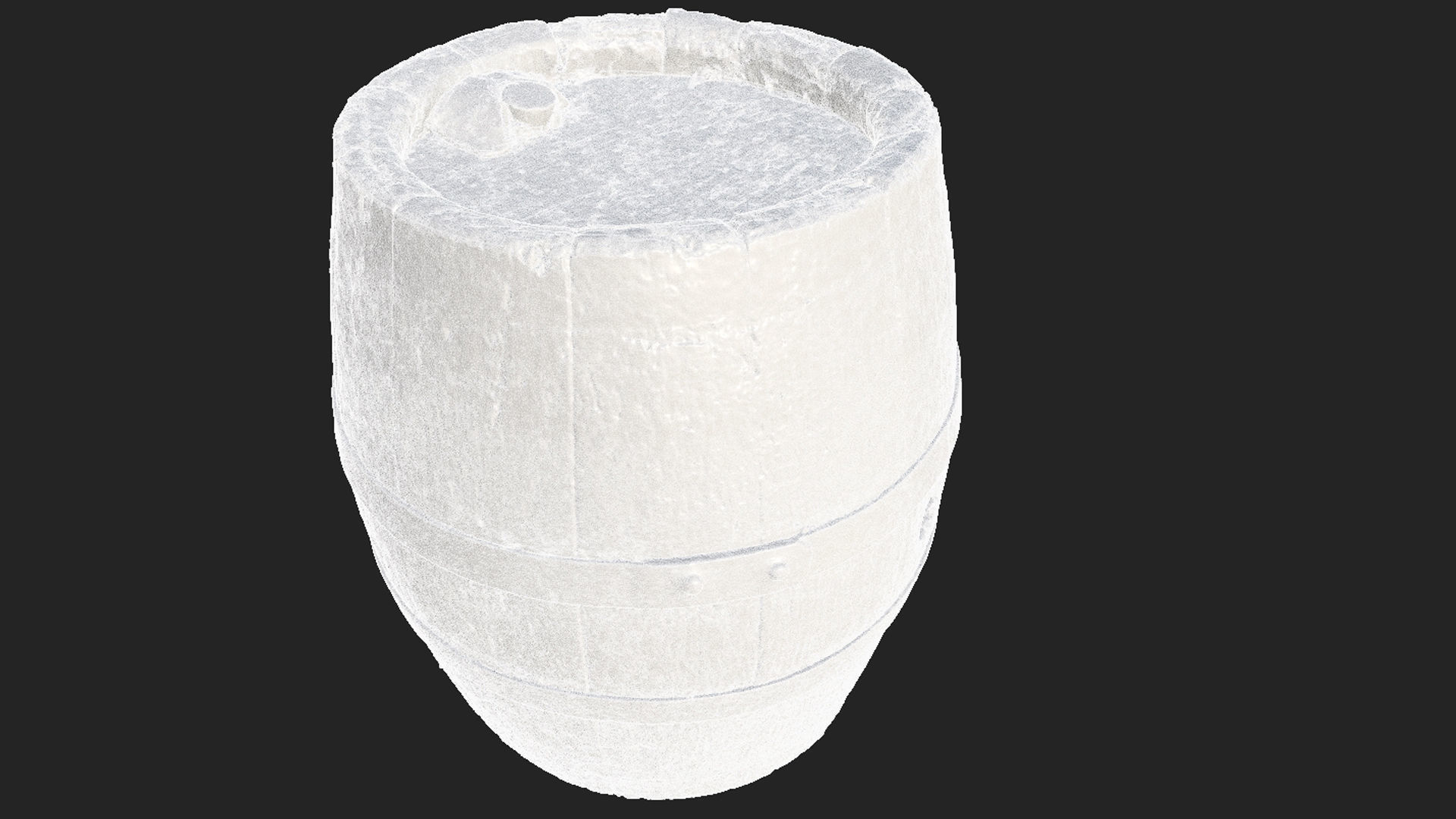 Barrel old Oak Low-poly 3D model_5