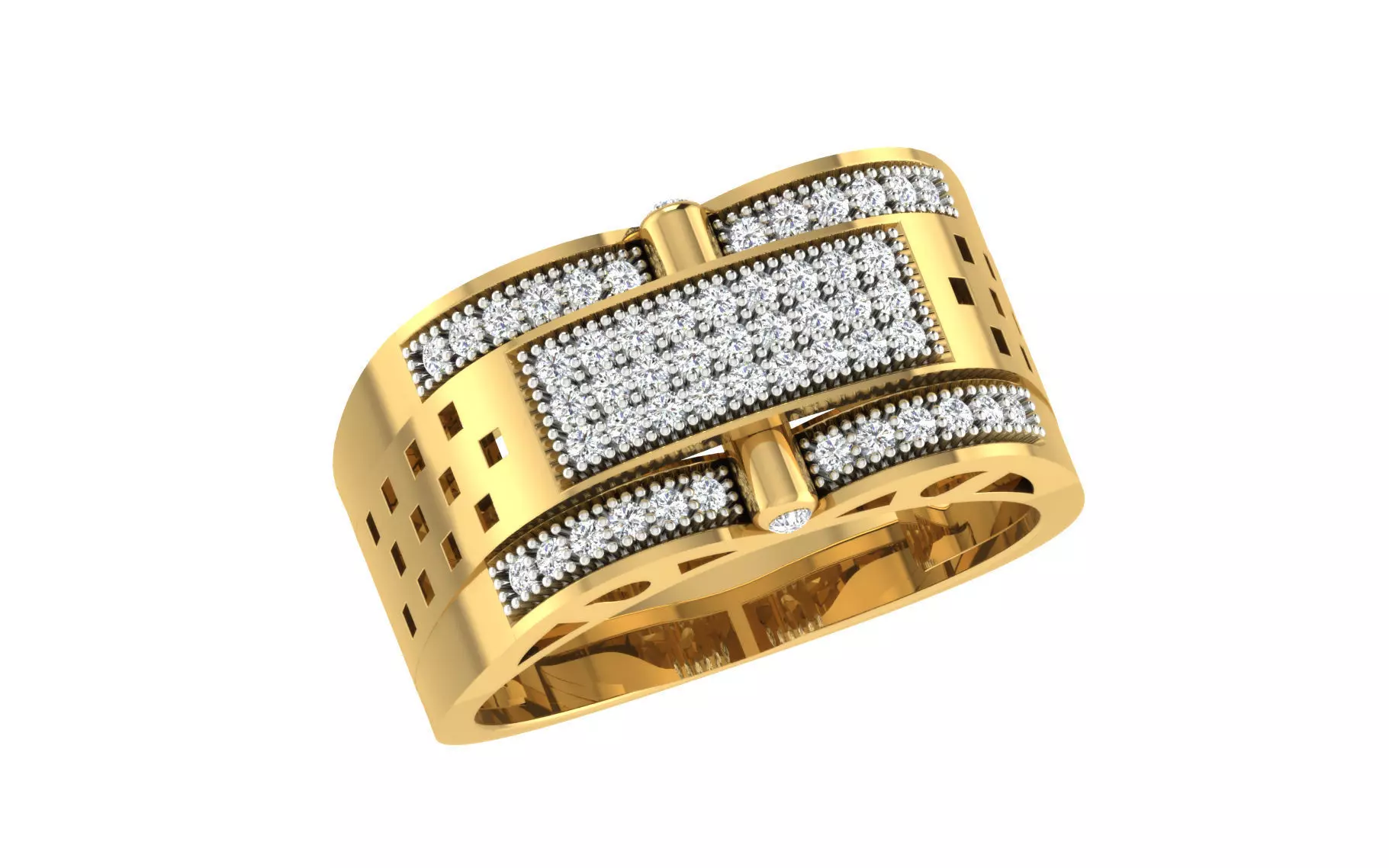 Mens Ring  Render 3dm STL OBJ FBX Details 3D print model_0