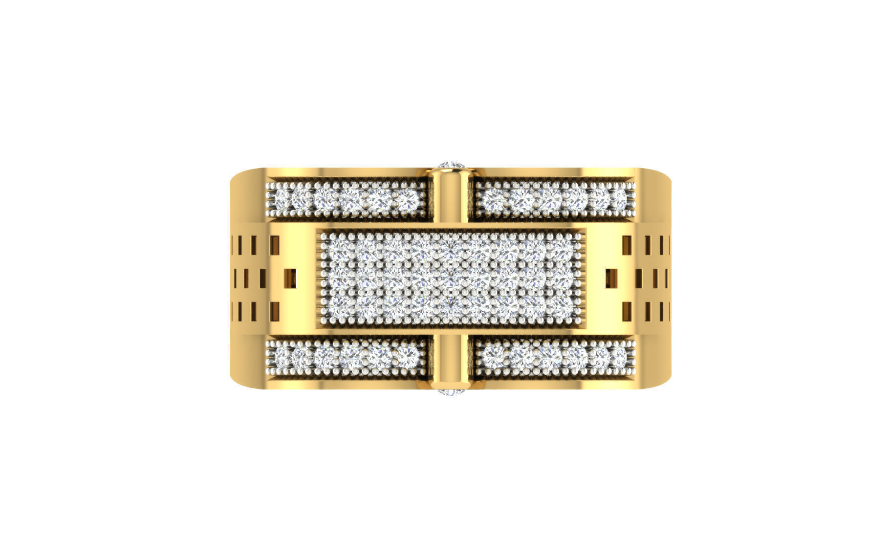 Mens Ring  Render 3dm STL OBJ FBX Details 3D print model_1