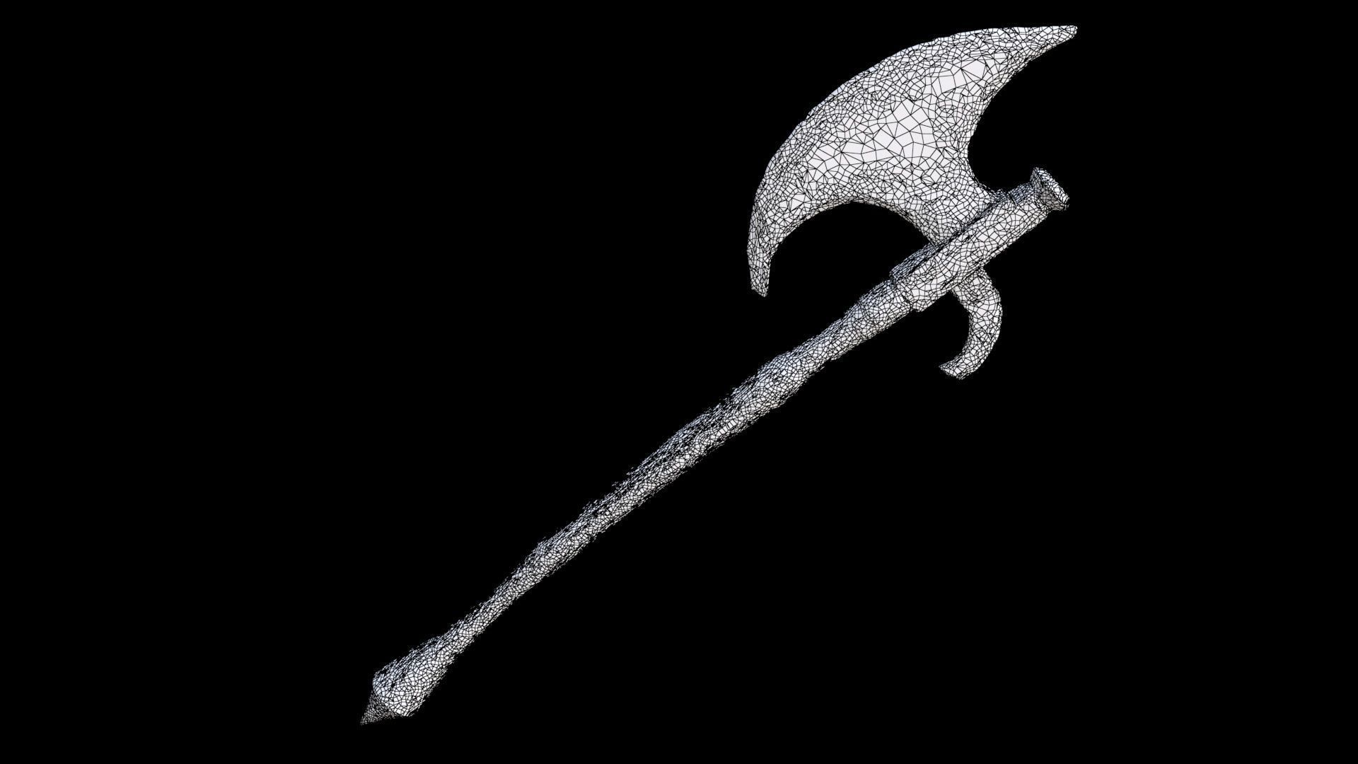 Halberd 3D model_7