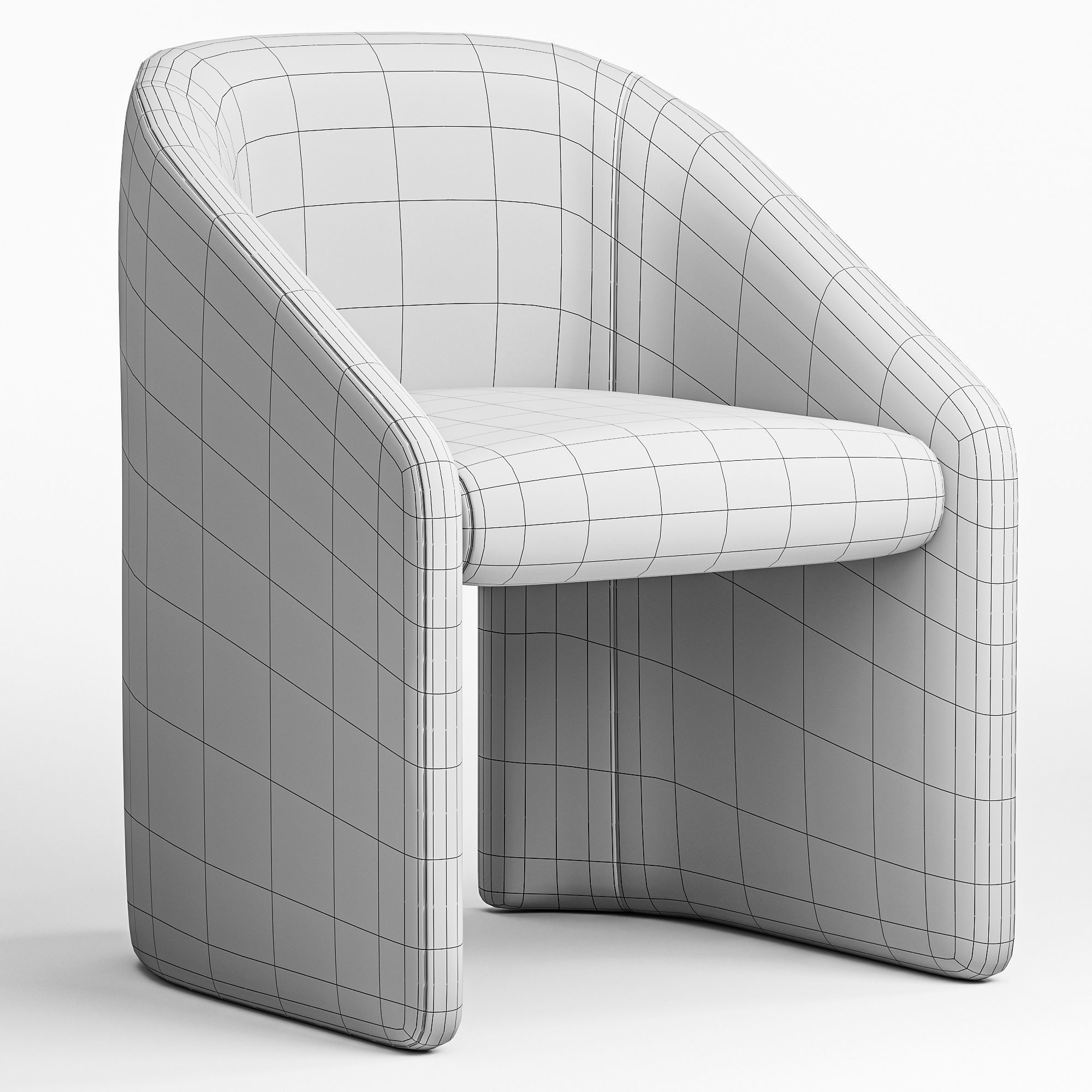 Adler Dining Chair 3D model_4