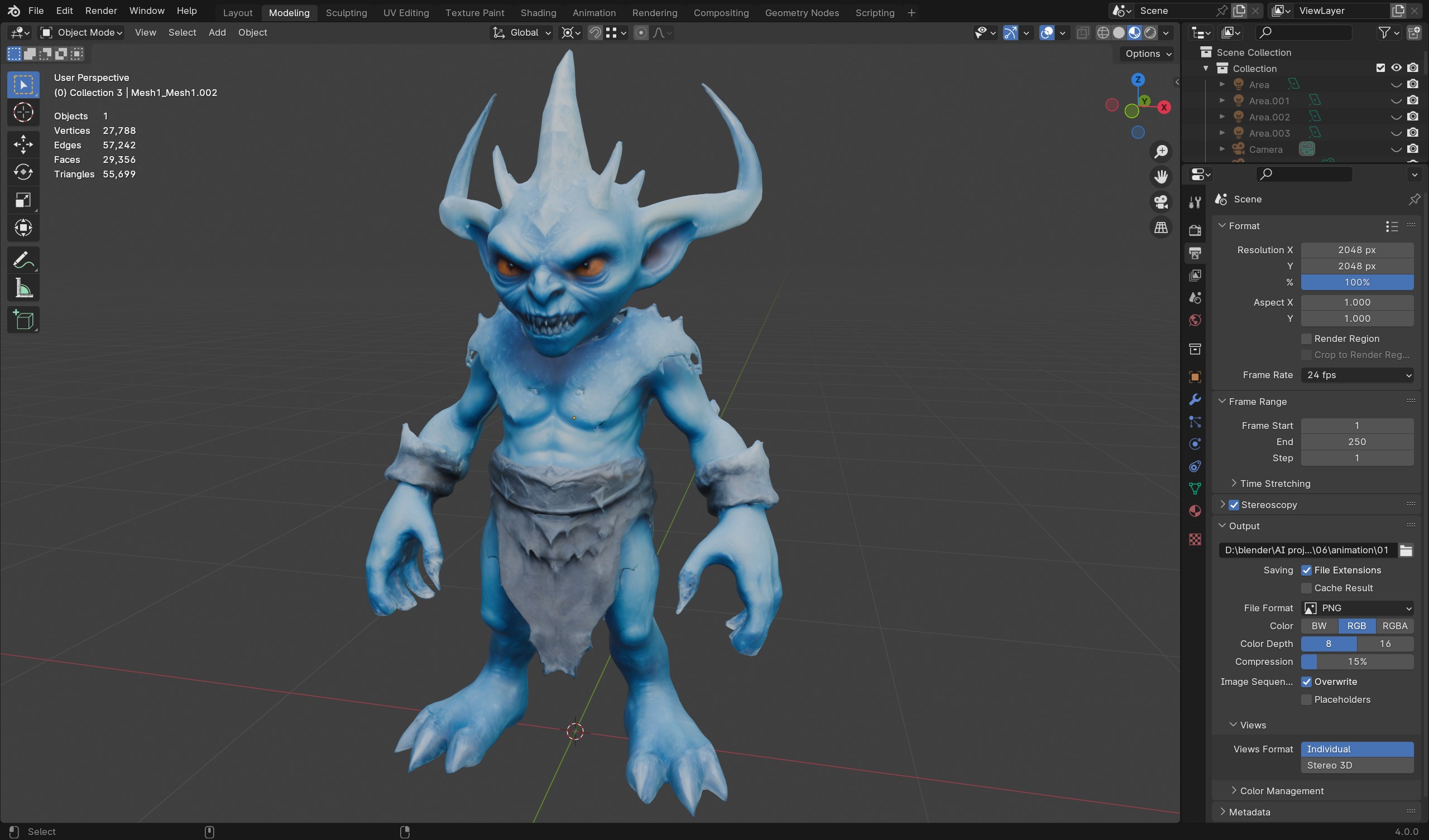 Ice Goblin - Game-Ready Character 3D model_4