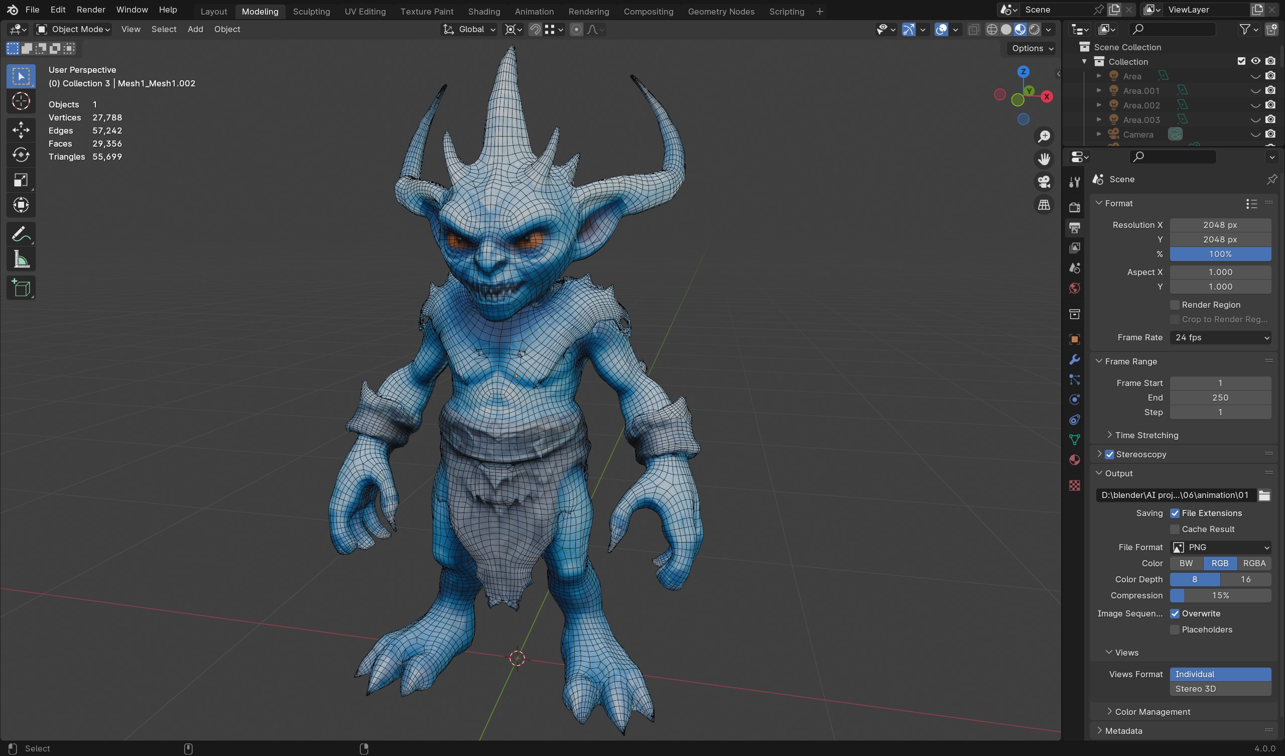  Ice Goblin - Game-Ready Character 3D model_5