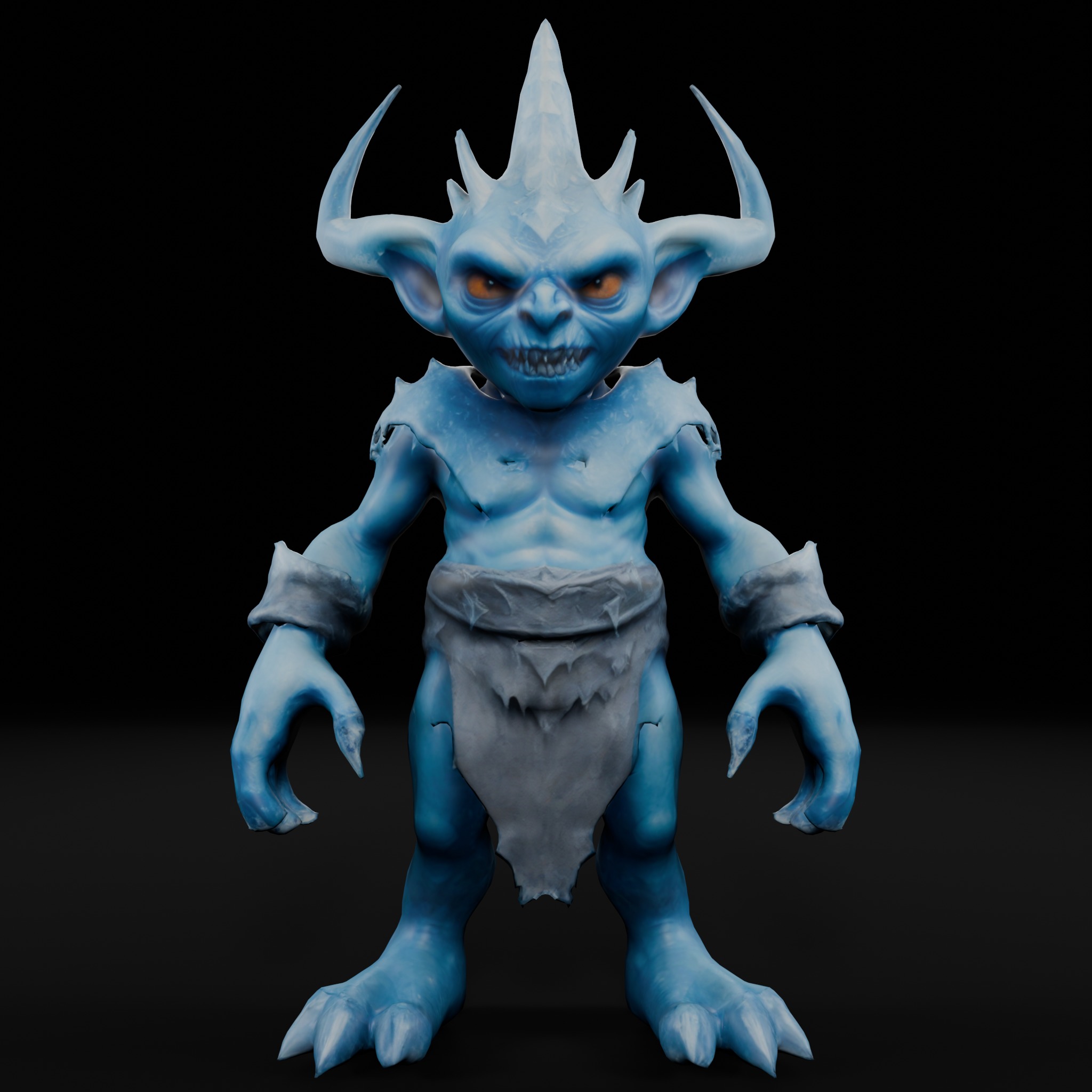  Ice Goblin - Game-Ready Character 3D model_3