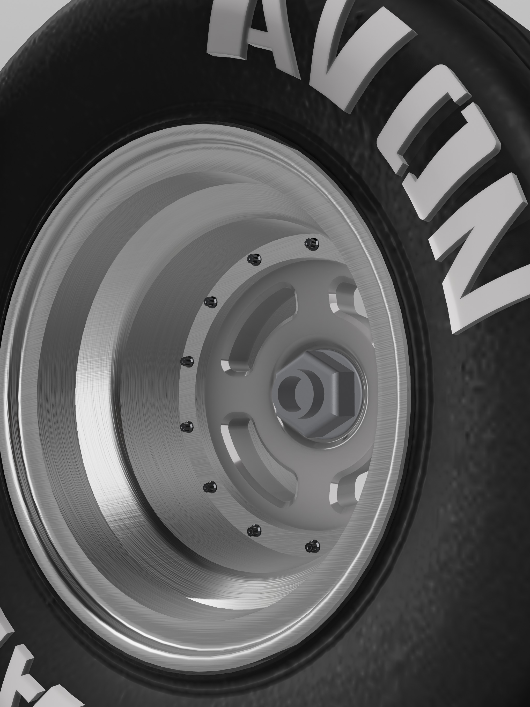 15inch Vintage Racing Wheels Jelly Bean x3 offsets with Tires 3D print model_6