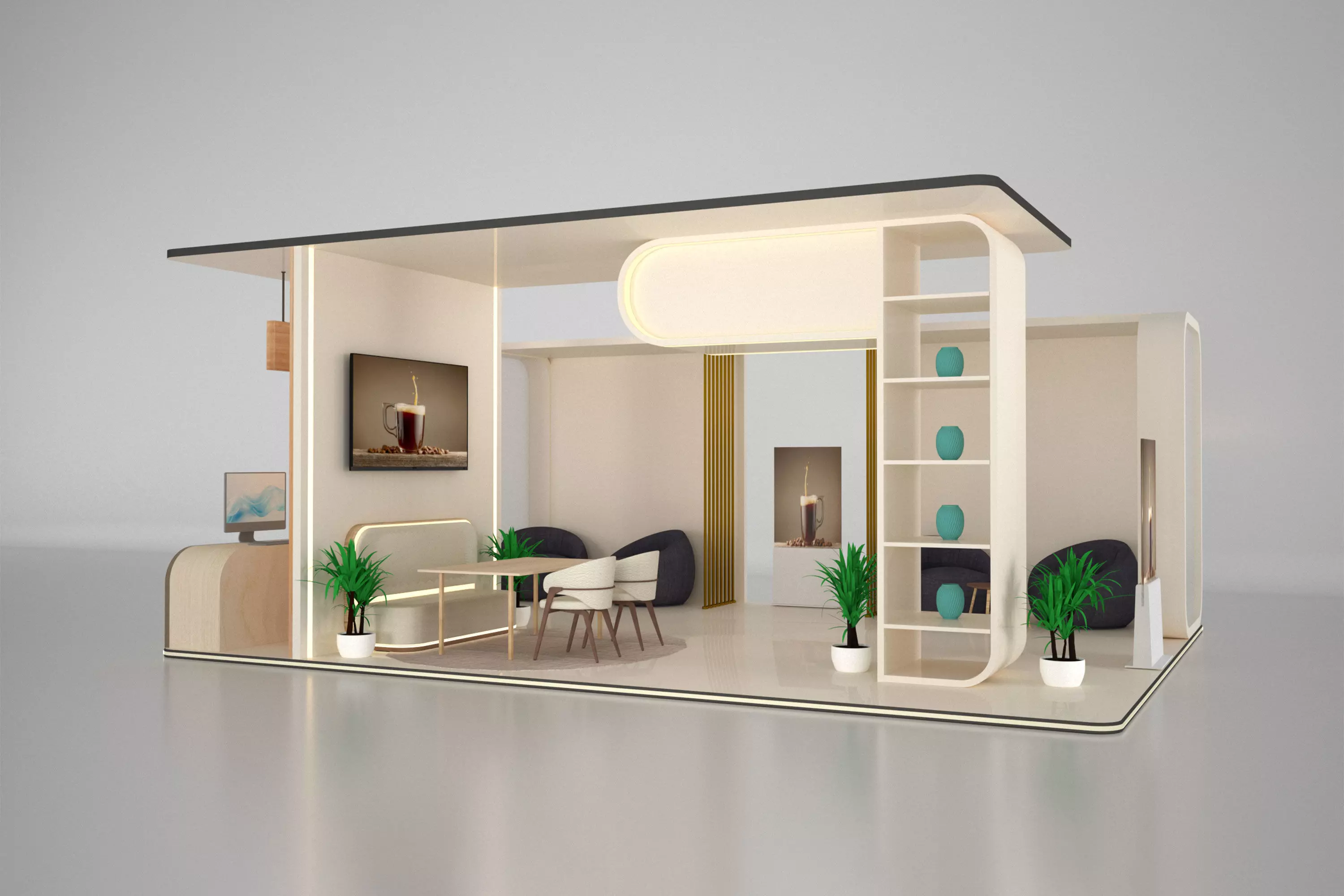 Booth Exhibition Stand K0010788 3D model_0