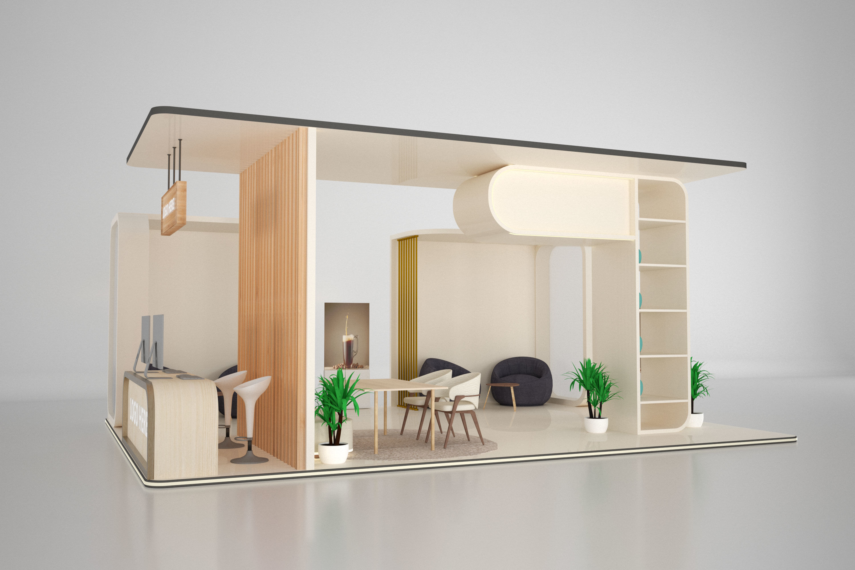 Booth Exhibition Stand K0010788 3D model_1