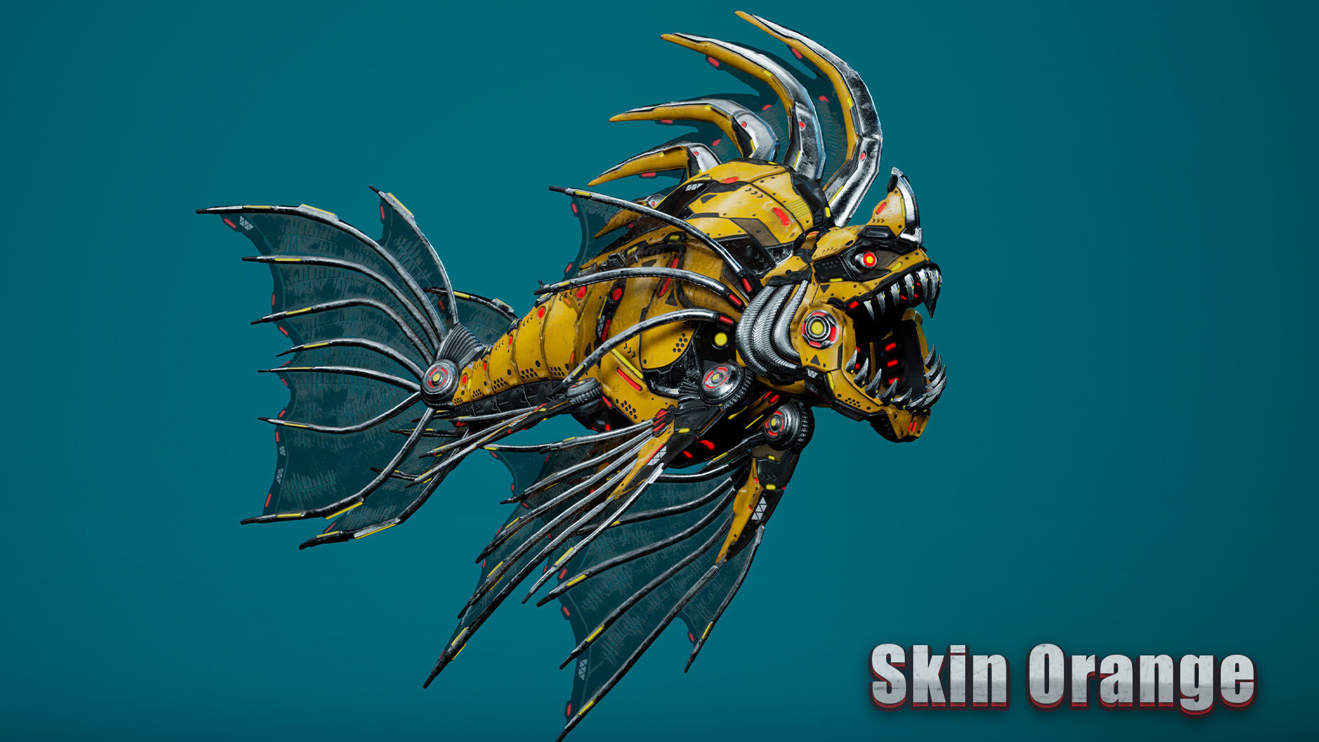 Sci-Fi Piranha Low-poly 3D model_5