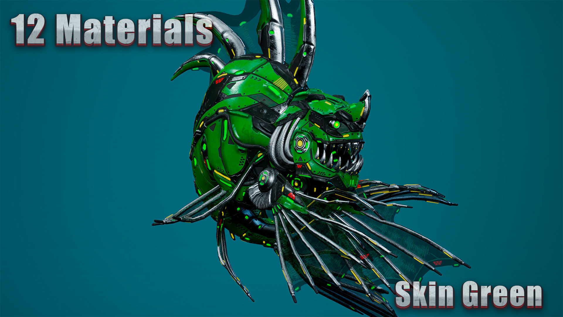 Sci-Fi Piranha Low-poly 3D model_6