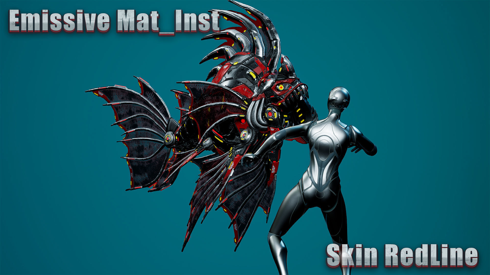 Sci-Fi Piranha Low-poly 3D model_4