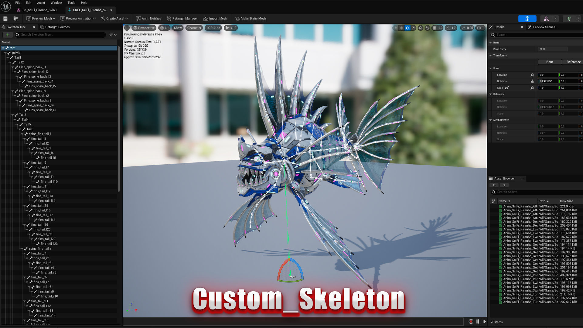 Sci-Fi Piranha Low-poly 3D model_7