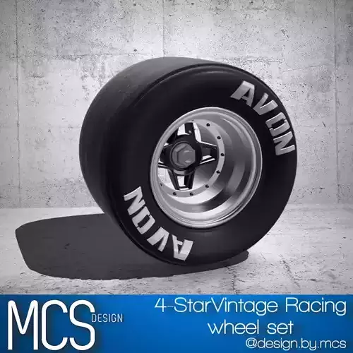 15inch Vintage Racing Wheels 4 Star x3 offsets with Tires