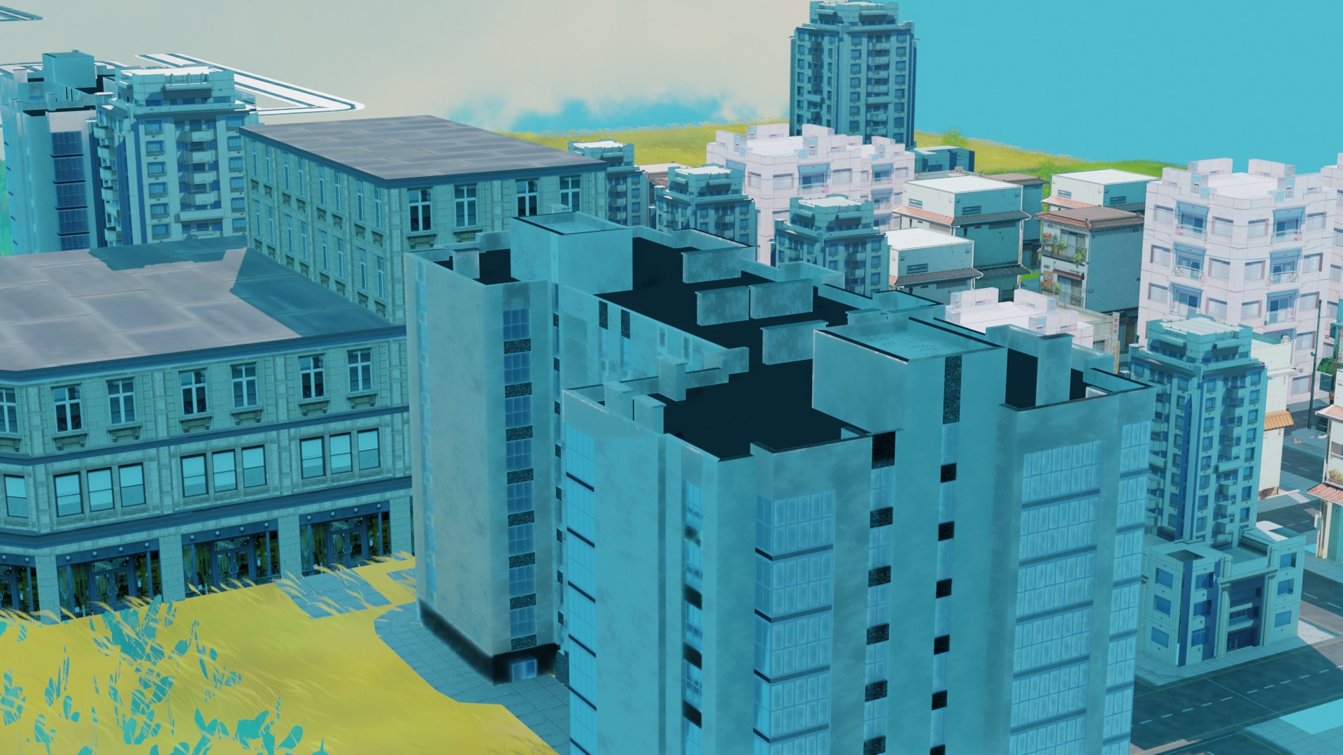 Anime neighbourhood - anime city - anime buildings 3D model_6