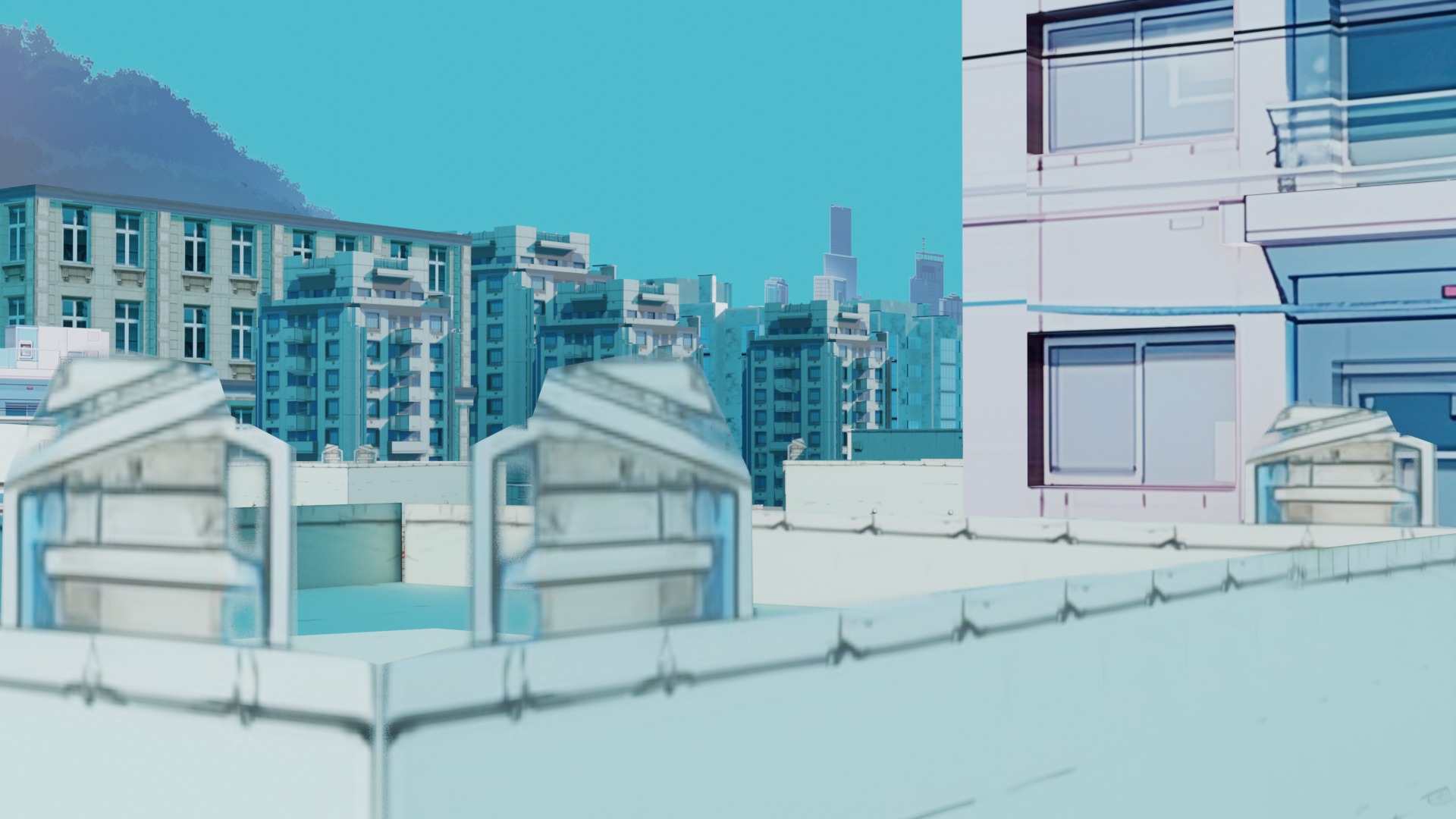 Anime neighbourhood - anime city - anime buildings 3D model_4