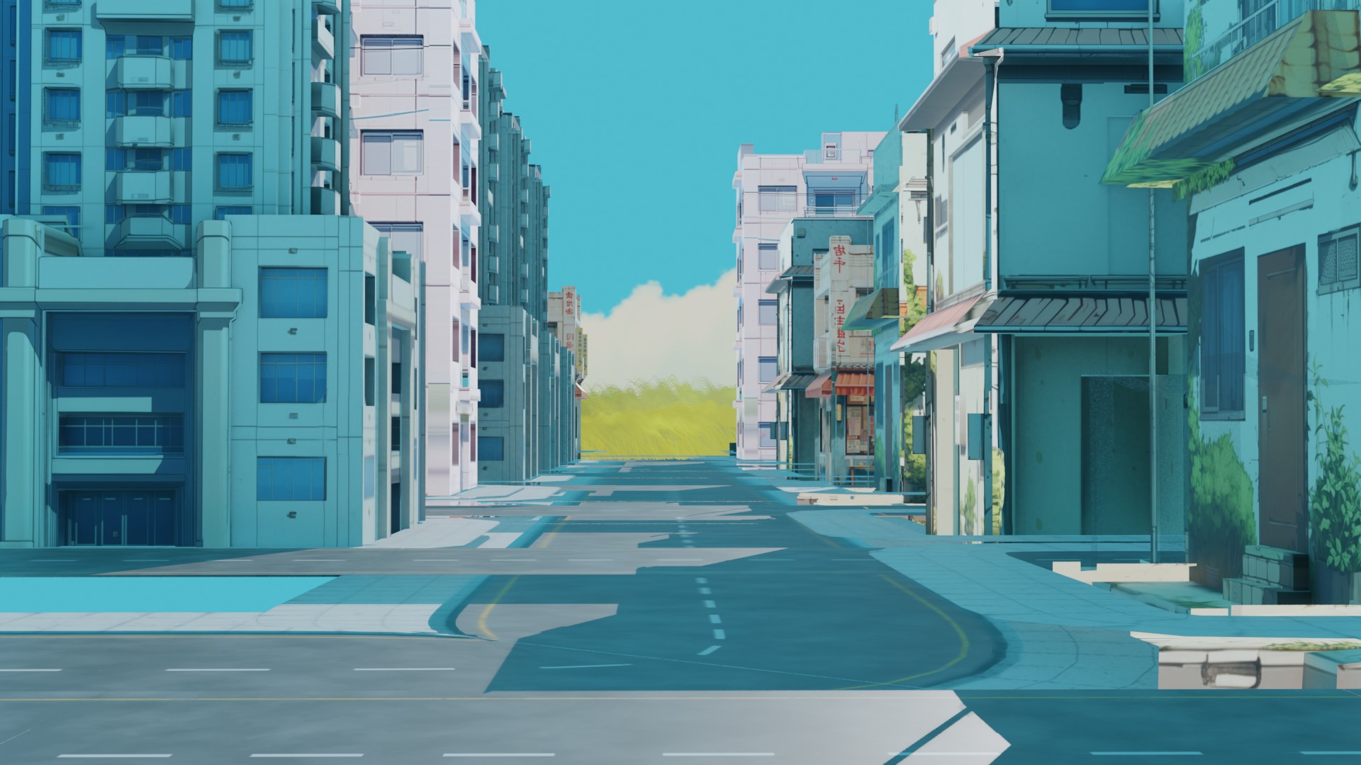 Anime neighbourhood - anime city - anime buildings 3D model_5