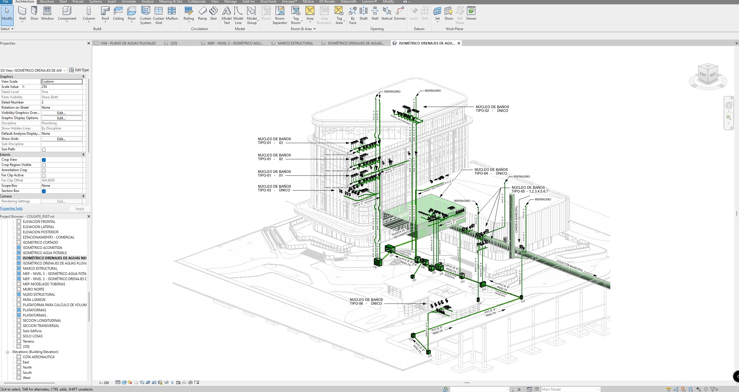 Modern Corporate Office Building - Detailed Revit Model 3D model_30