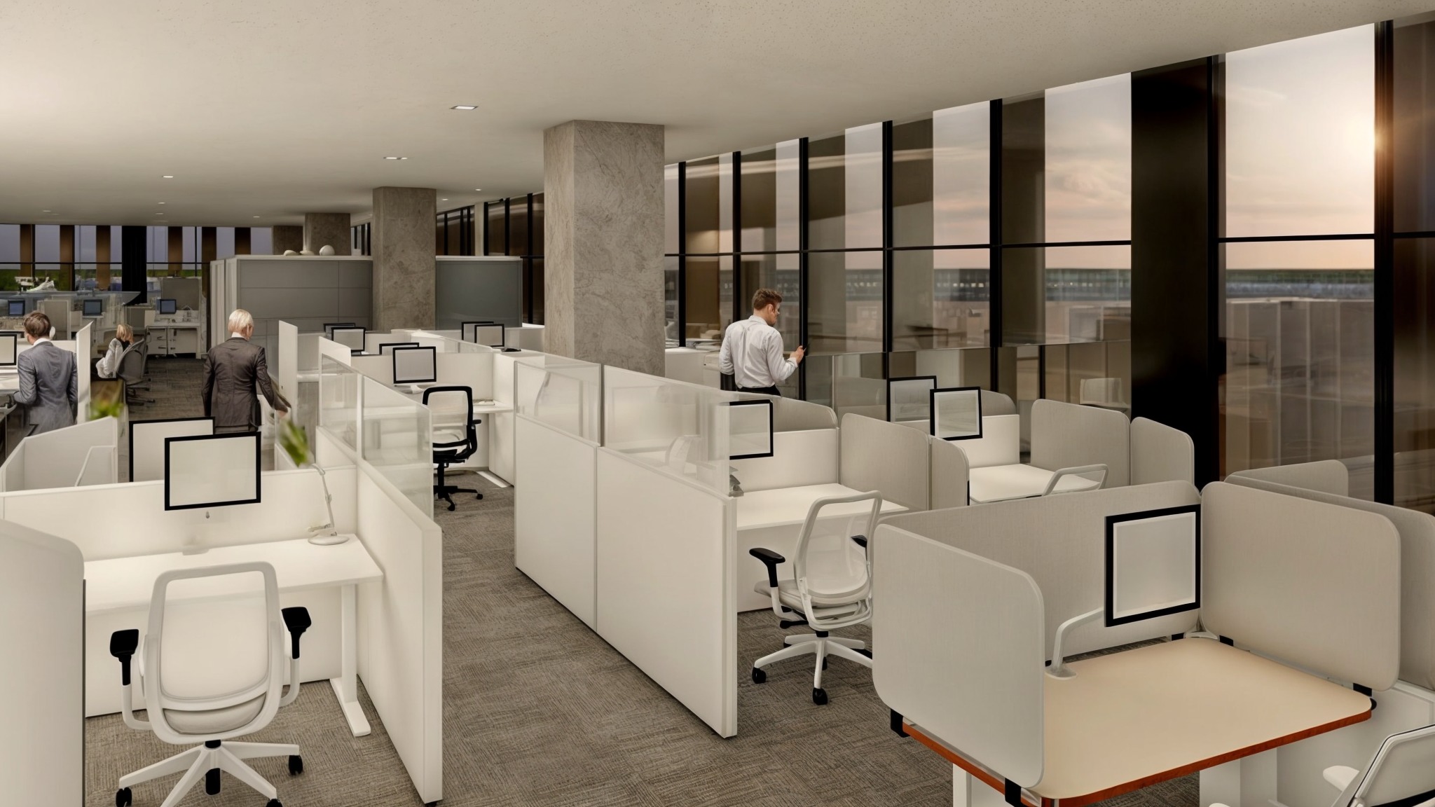Modern Corporate Office Building - Detailed Revit Model 3D model_8