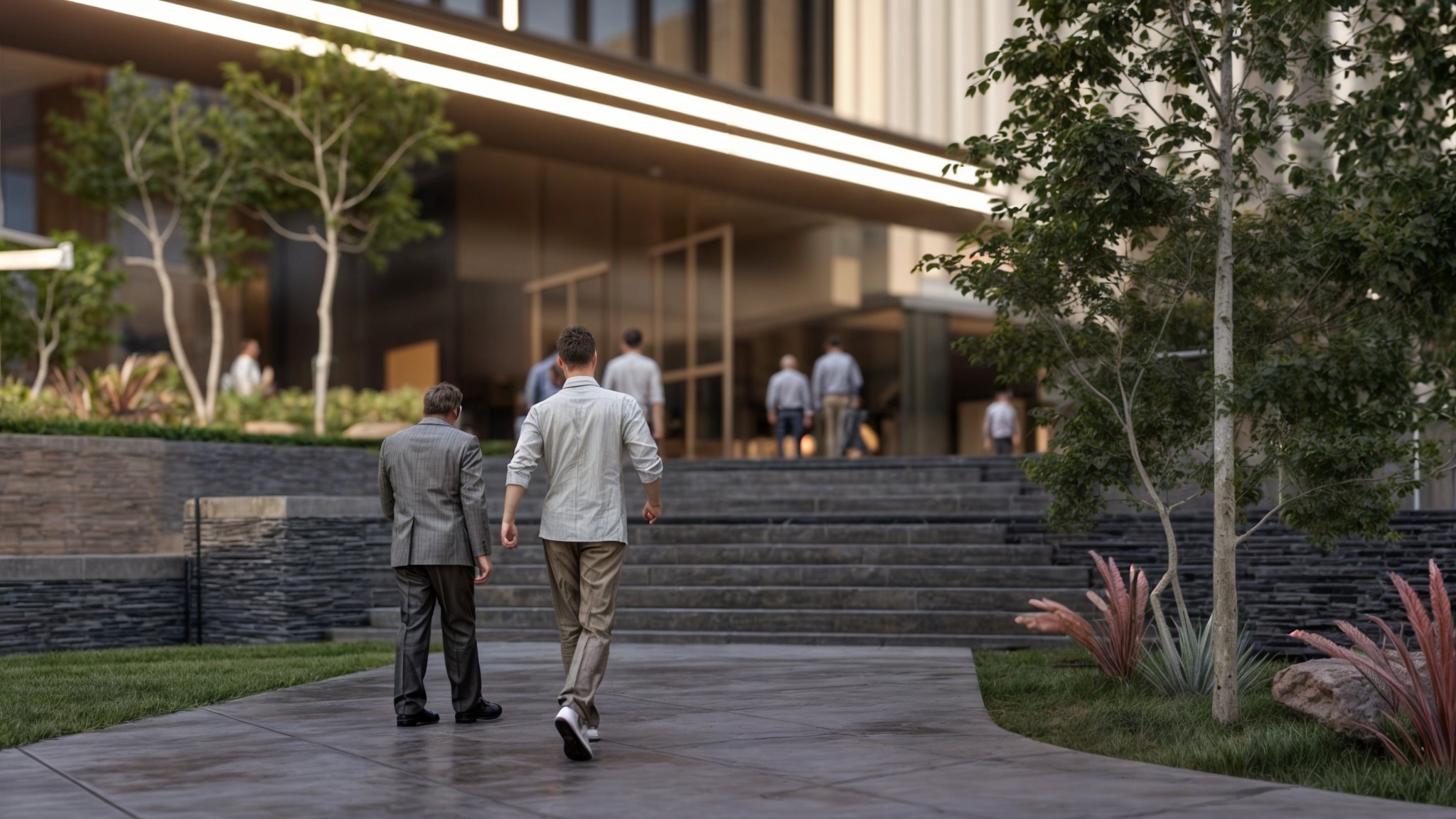 Modern Corporate Office Building - Detailed Revit Model 3D model_7