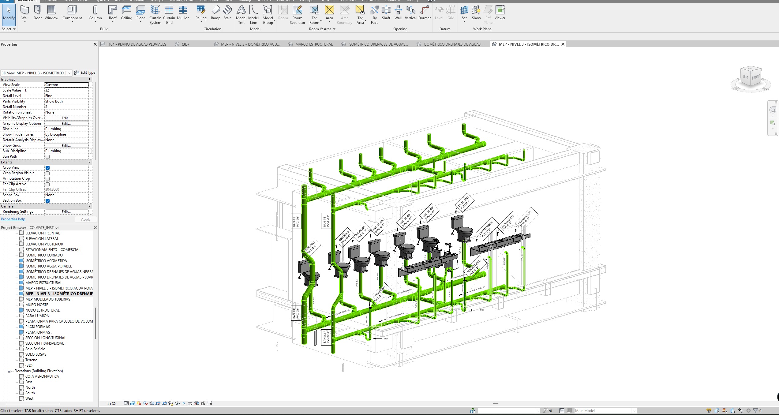 Modern Corporate Office Building - Detailed Revit Model 3D model_31
