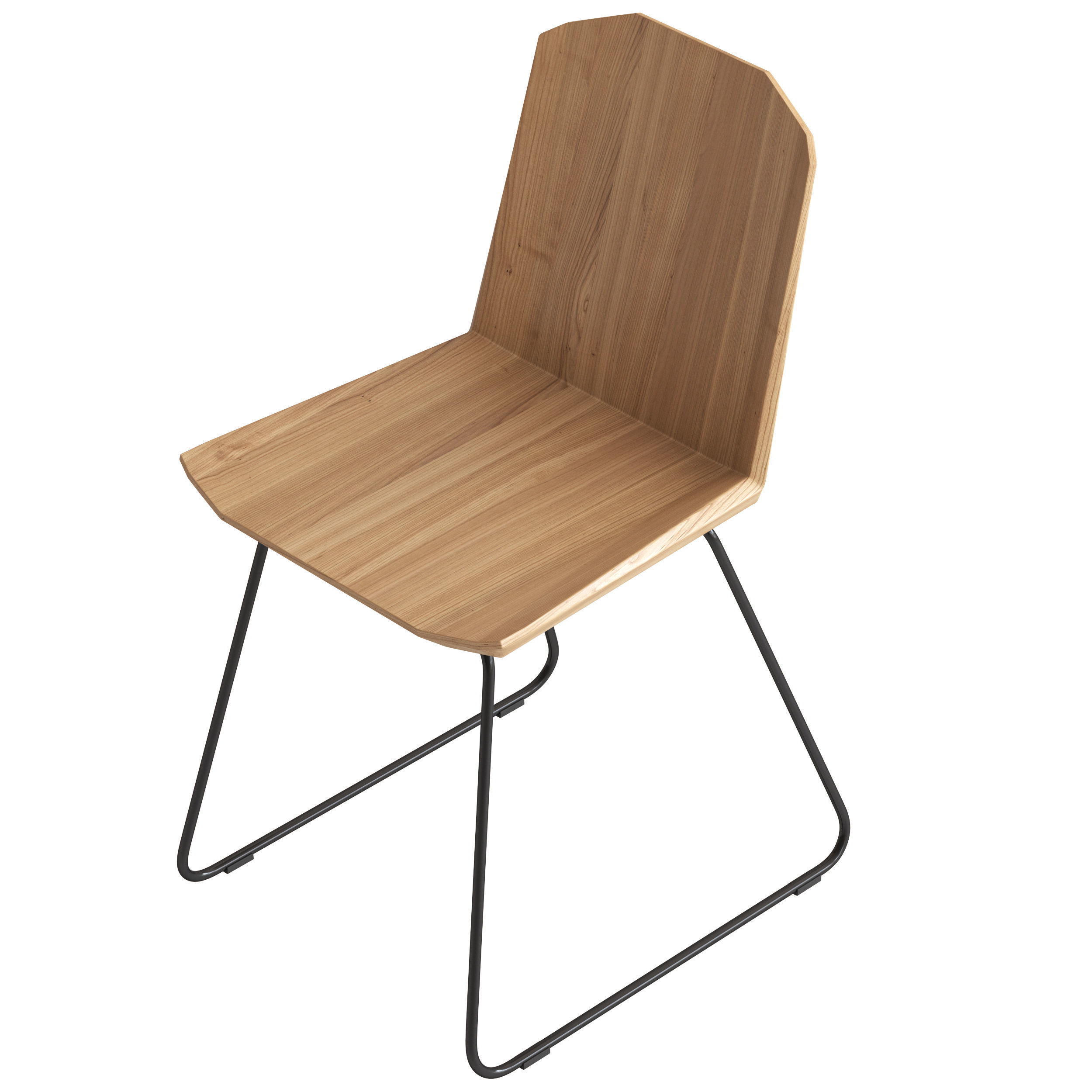 Ethnicraft Oak Facette Dinning Chair 3D model_3