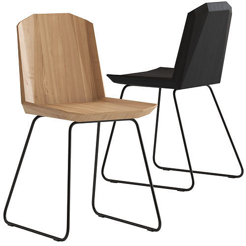 Ethnicraft Oak Facette Dinning Chair 3D model