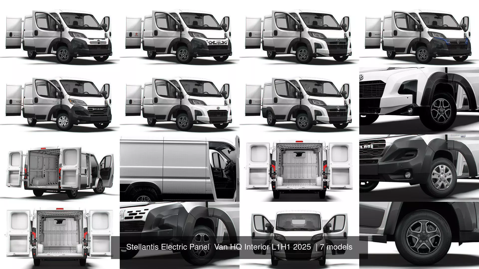 Stellantis Electric Panel  Van HQ Interior L1H1 2025  3D Model Collection_0
