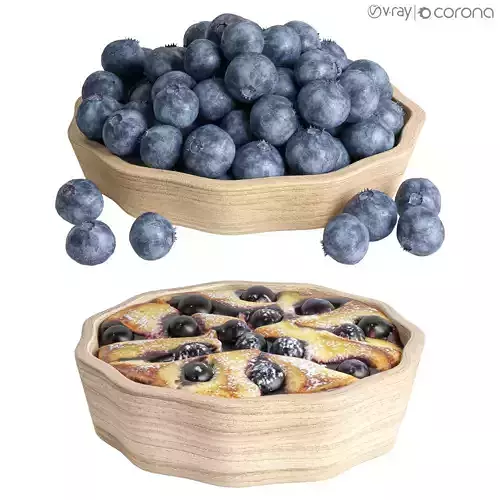 blueberry dish and pie