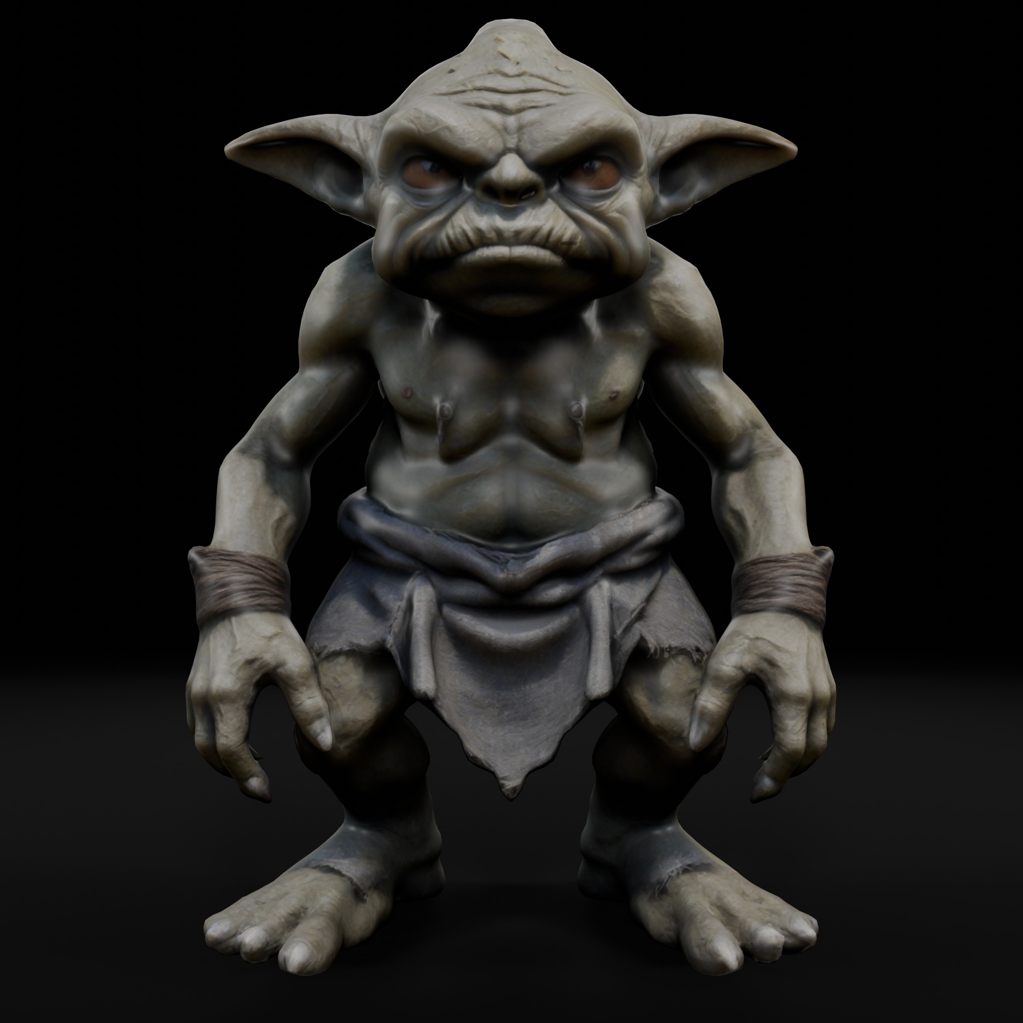 Stone Goblin - Game-Ready 3D Model Low-poly 3D model_3