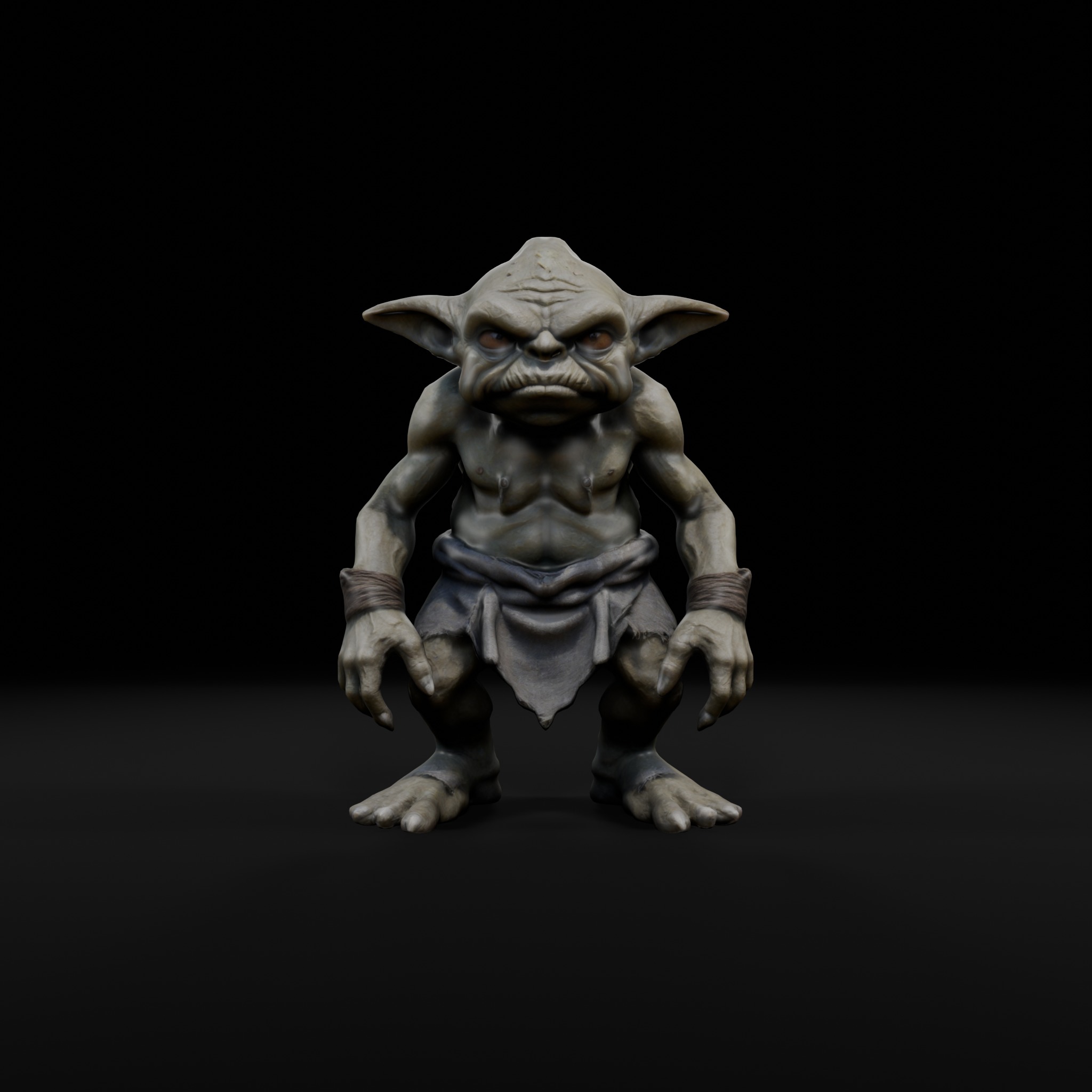 Stone Goblin - Game-Ready 3D Model Low-poly 3D model_1