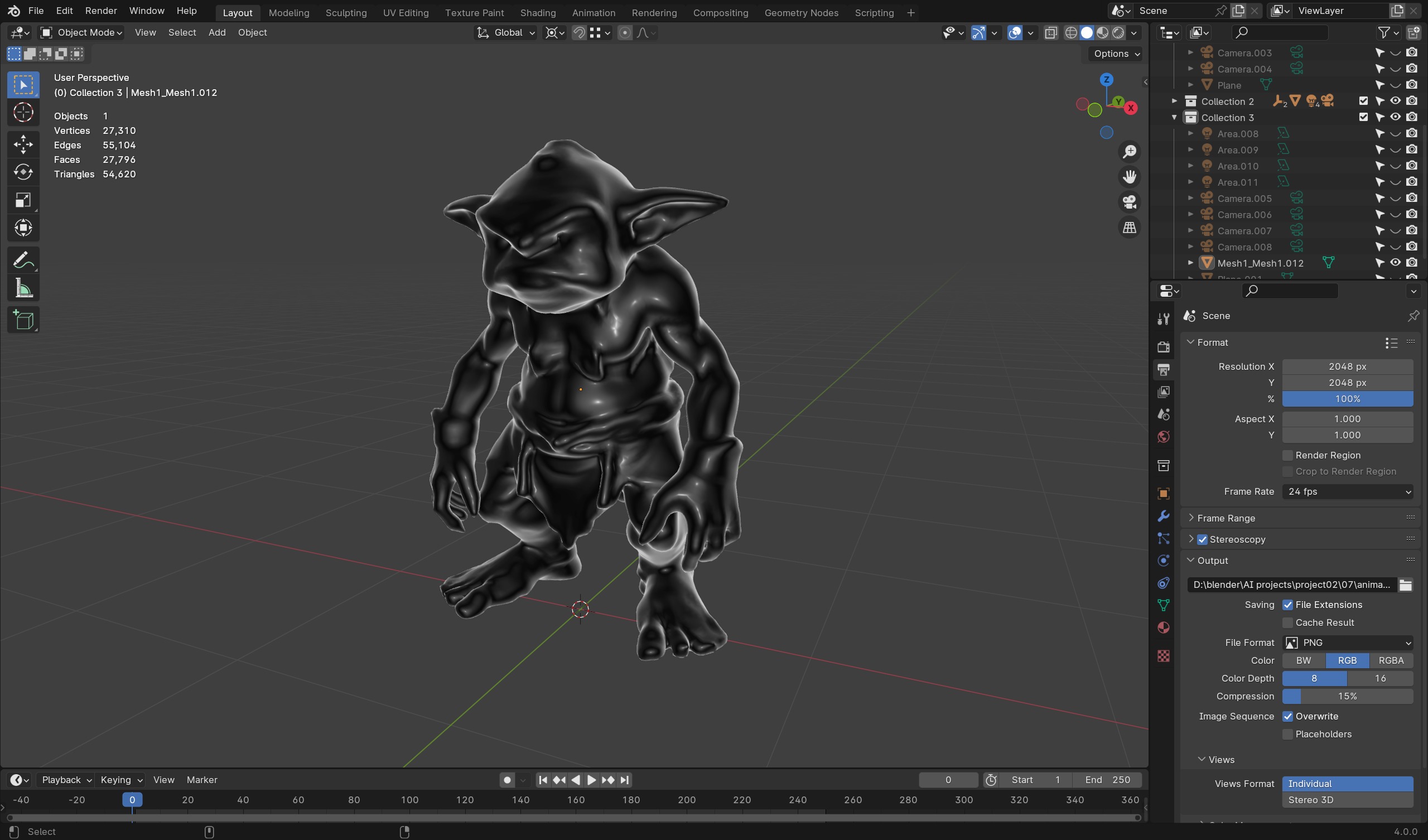 Stone Goblin - Game-Ready 3D Model Low-poly 3D model_9