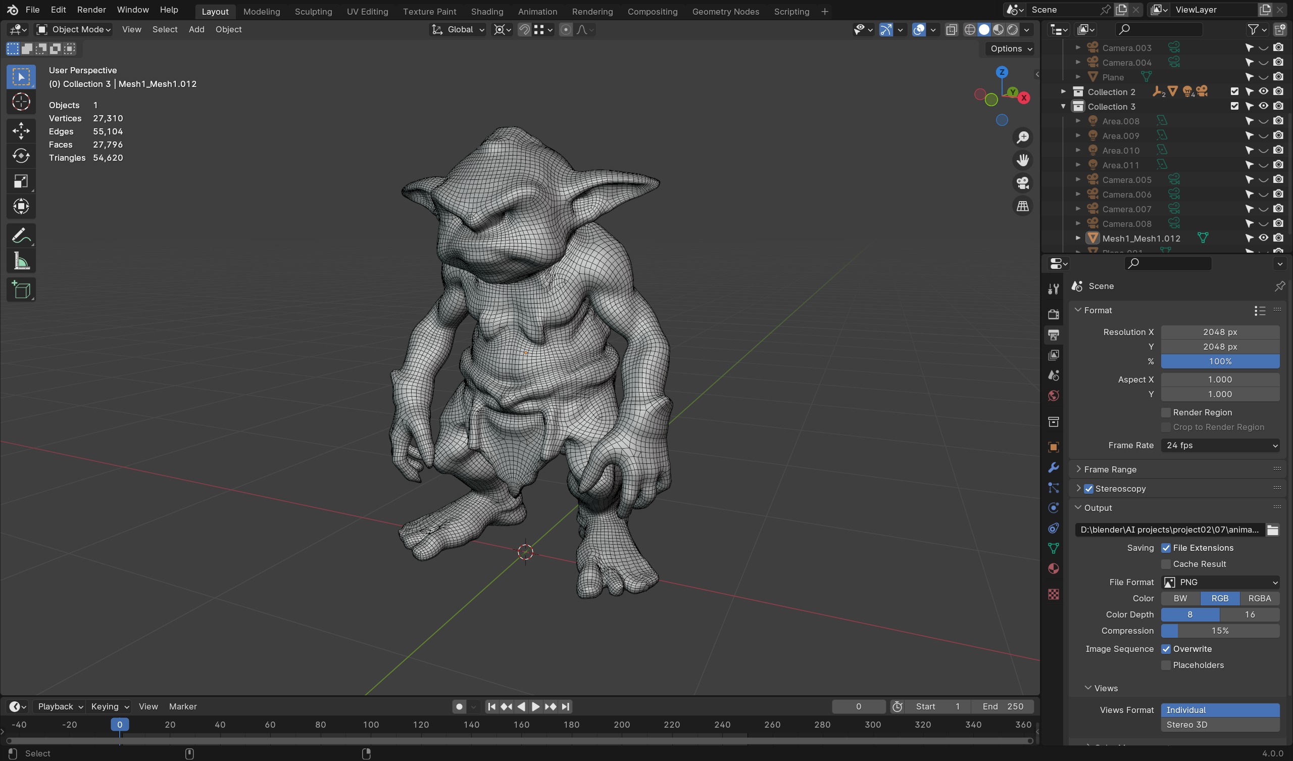 Stone Goblin - Game-Ready 3D Model Low-poly 3D model_7