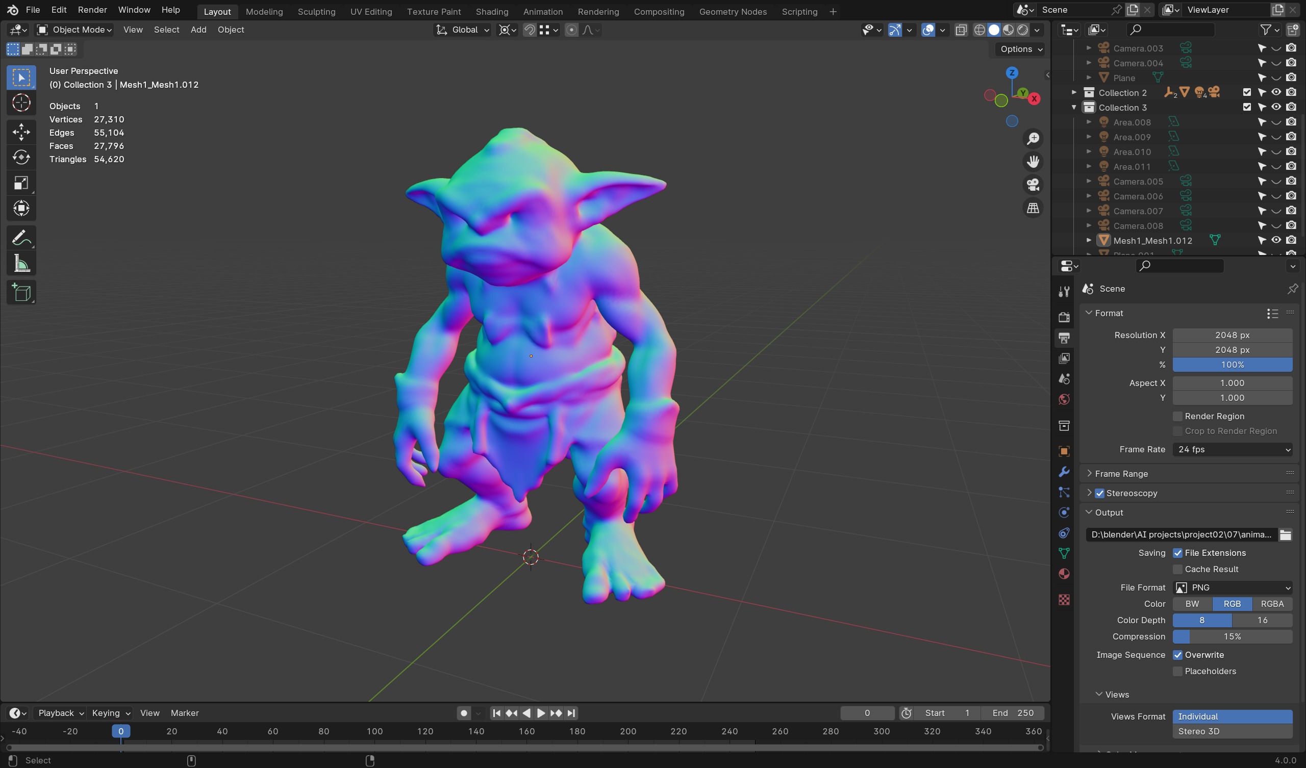 Stone Goblin - Game-Ready 3D Model Low-poly 3D model_8