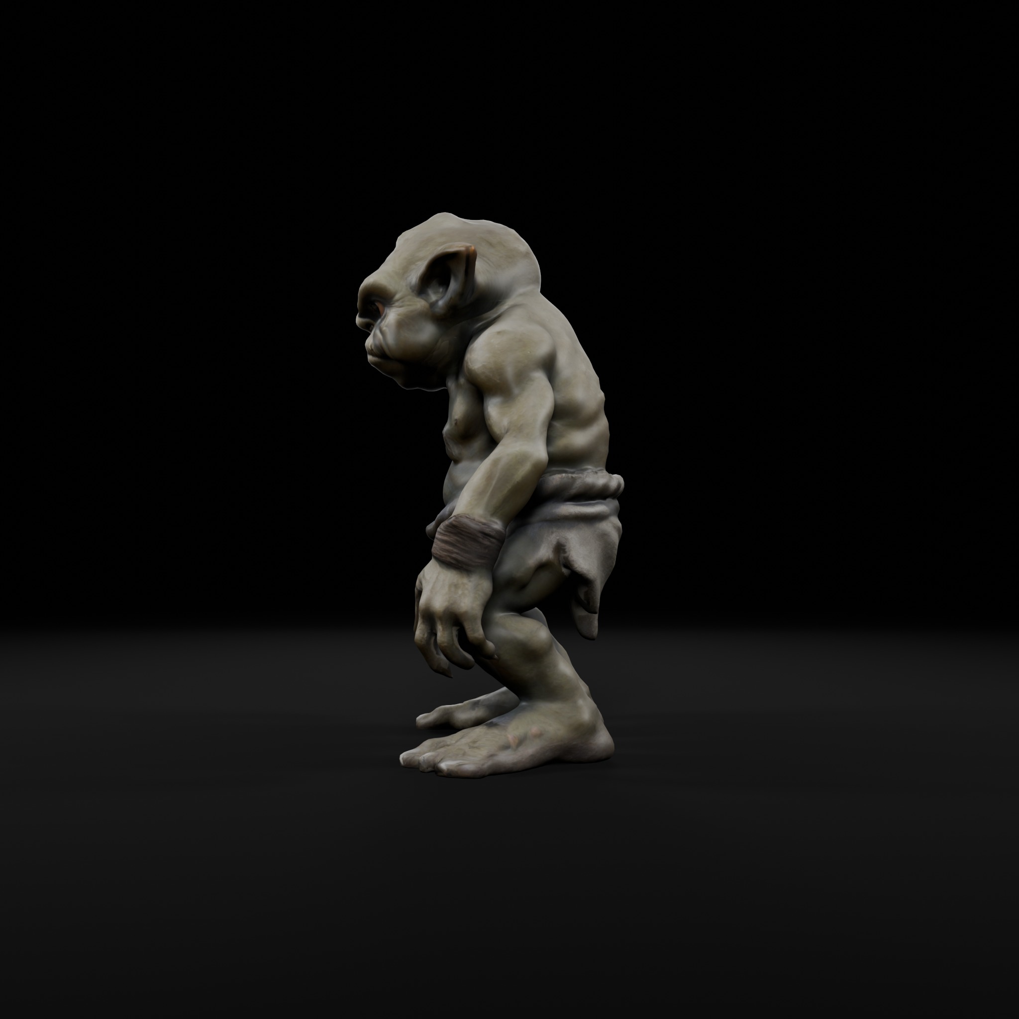 Stone Goblin - Game-Ready 3D Model Low-poly 3D model_2