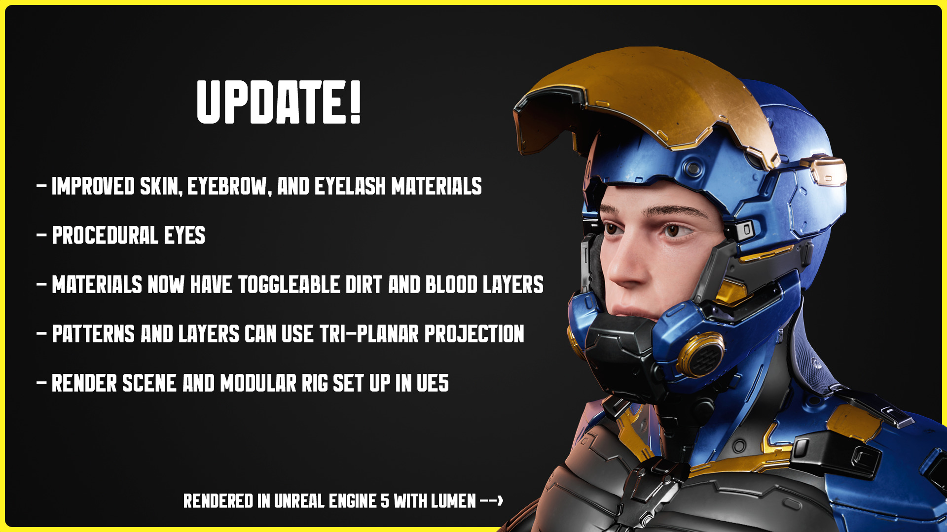 Modular Sci-fi Character 02 Low-poly 3D model_2