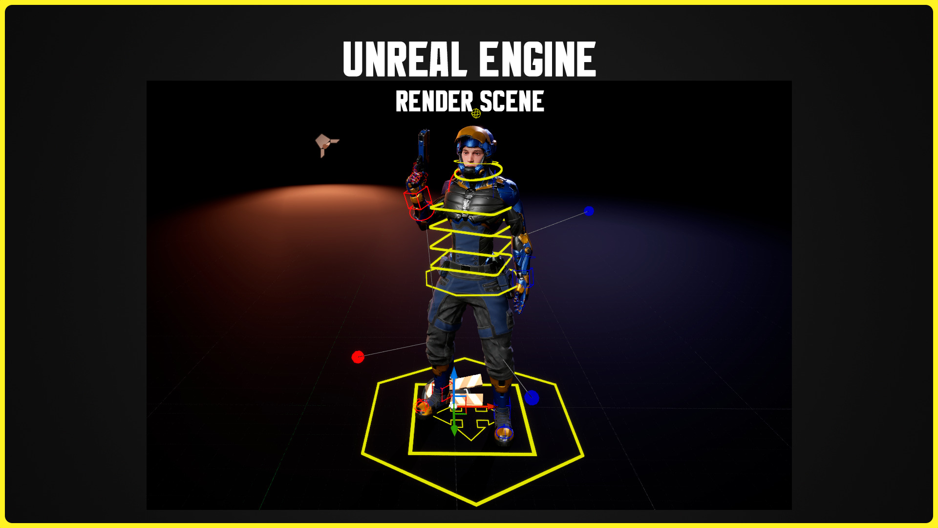 Modular Sci-fi Character 02 Low-poly 3D model_14