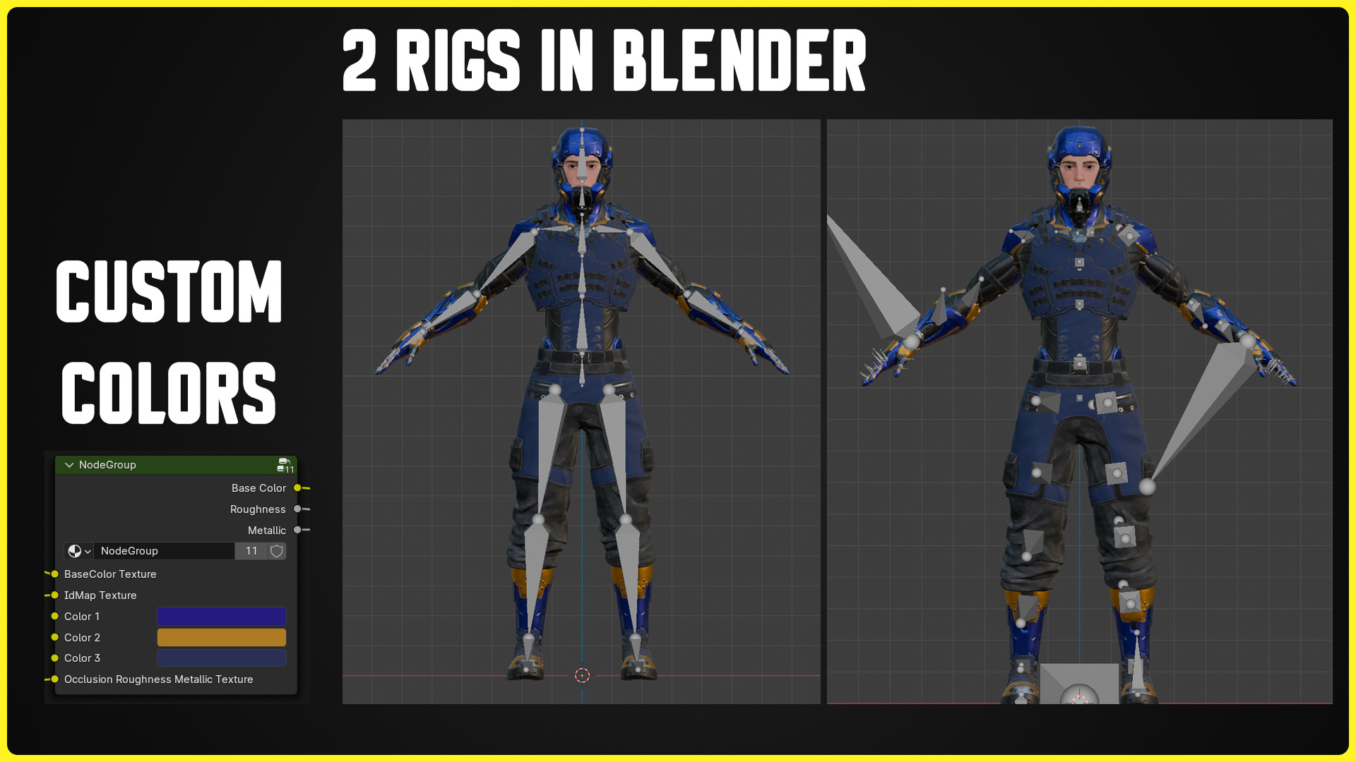 Modular Sci-fi Character 02 Low-poly 3D model_17