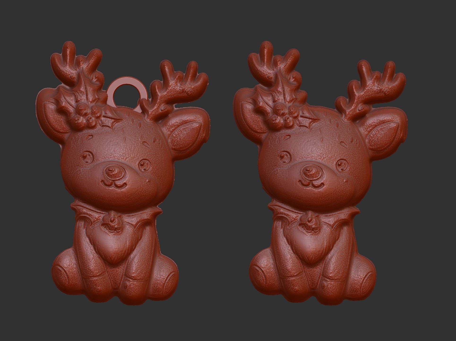 christmas tree deer decor  3D print model_5