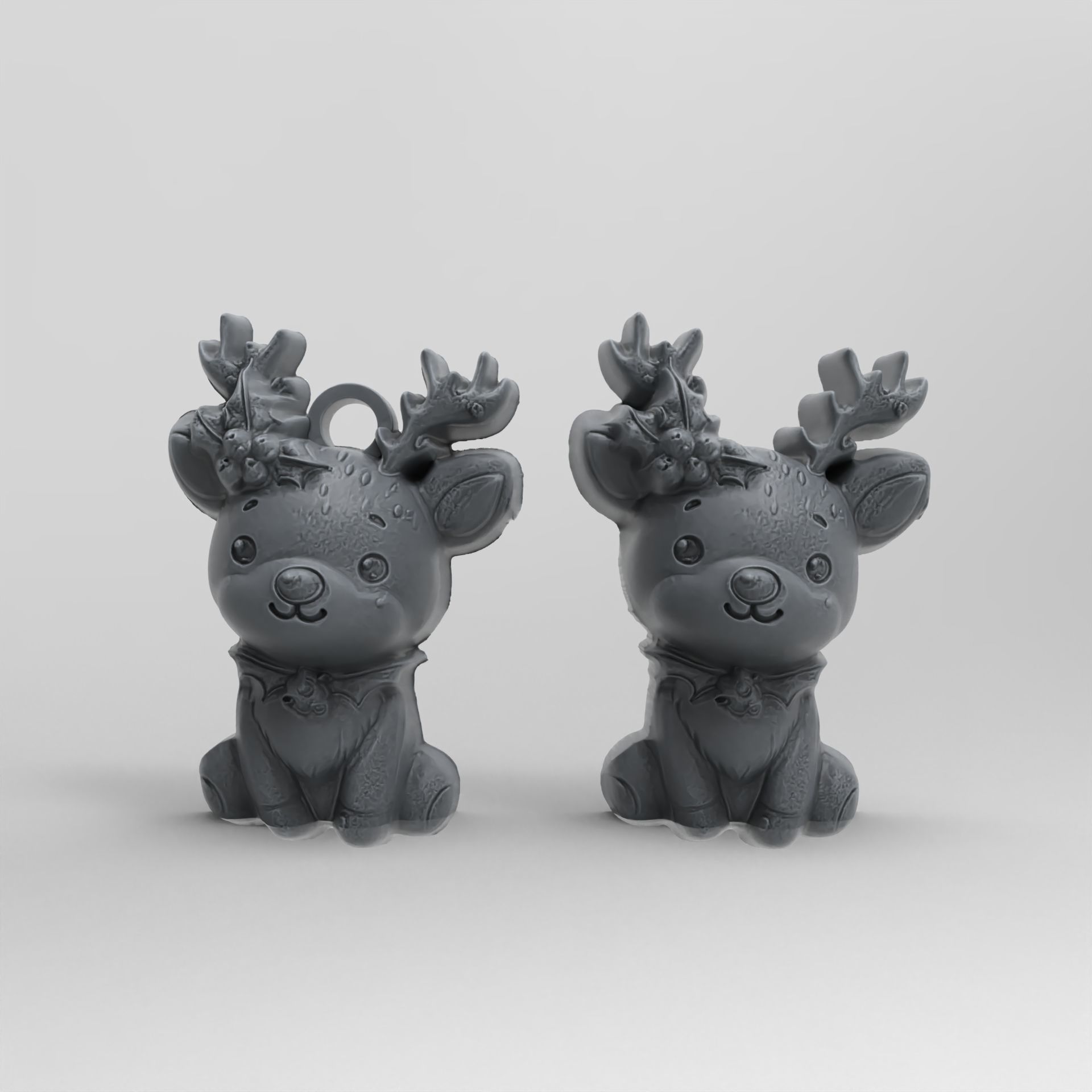 christmas tree deer decor  3D print model_3