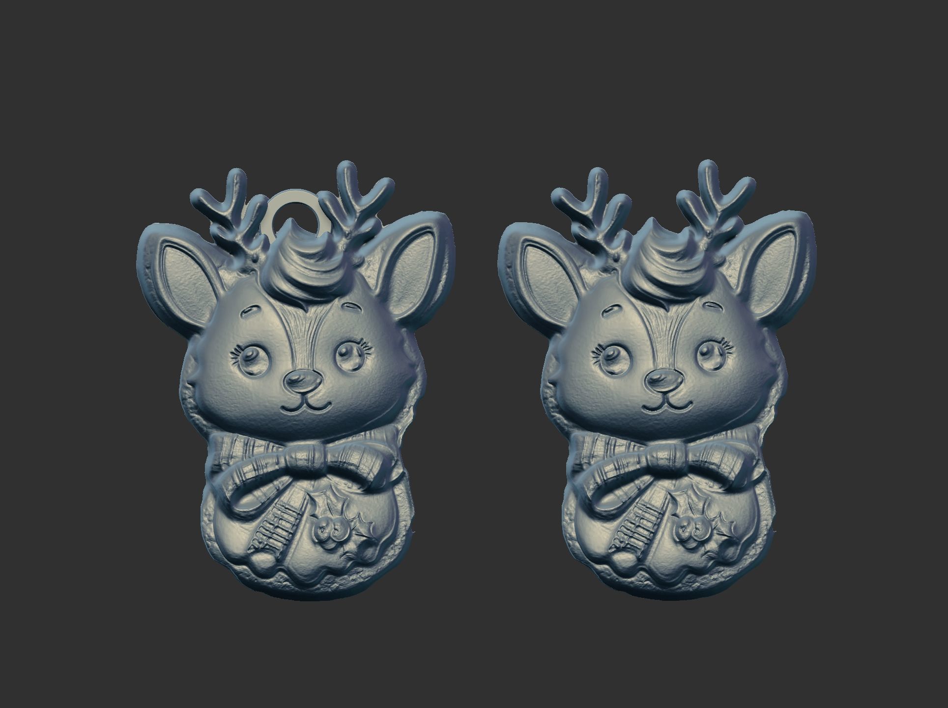 christmas deer decor 2  3D print model_2