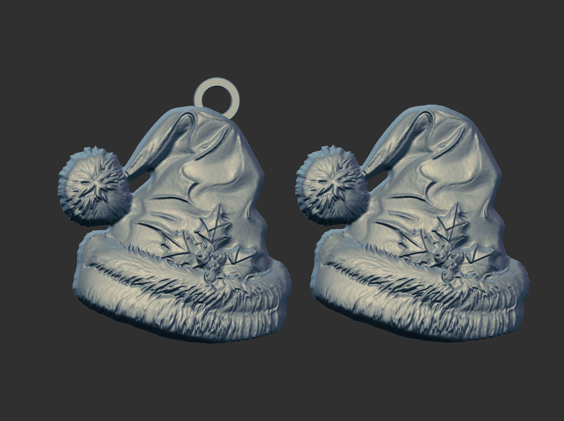 christmas sanda hat decor 3D print model_6