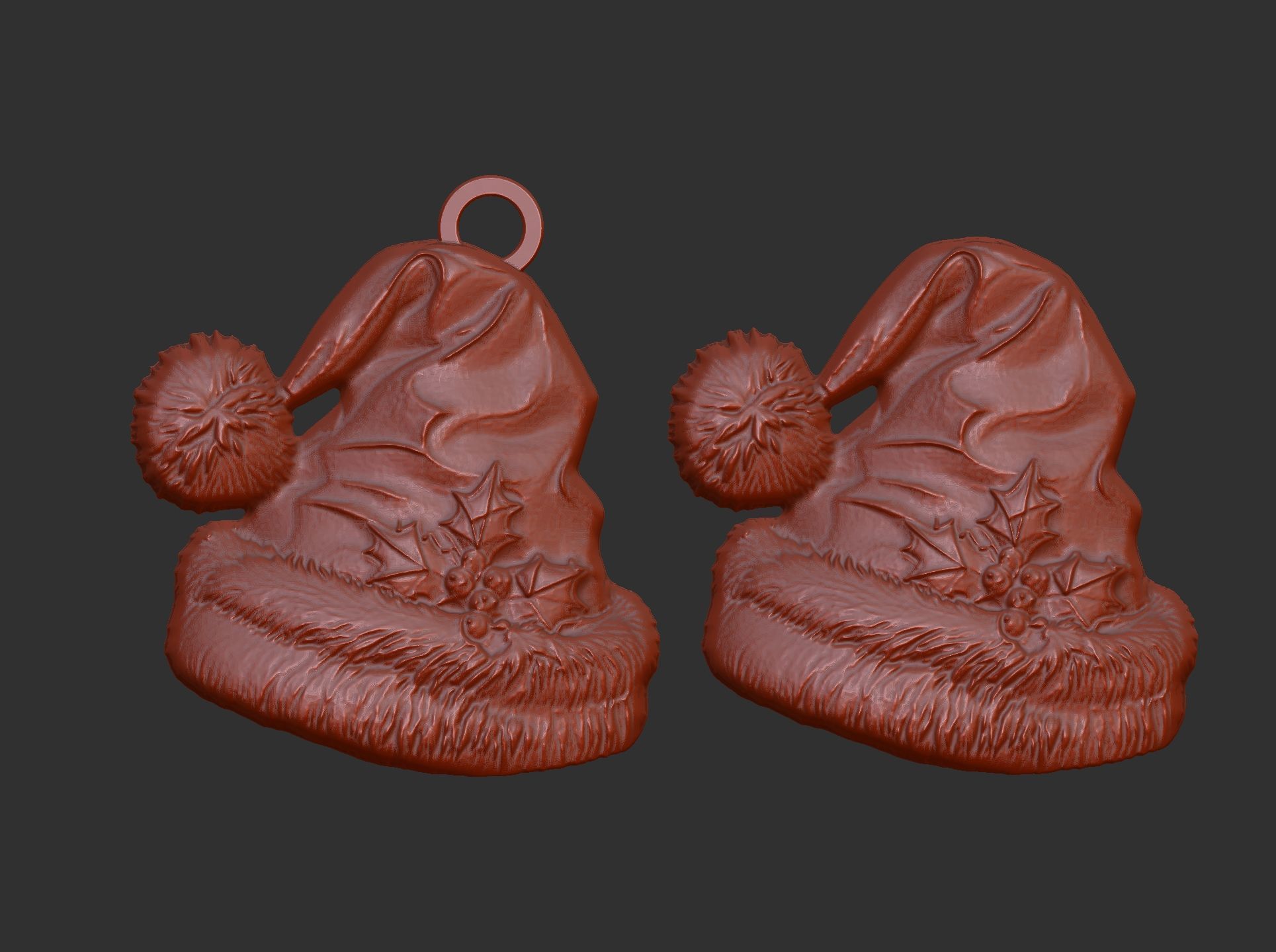 christmas sanda hat decor 3D print model_3