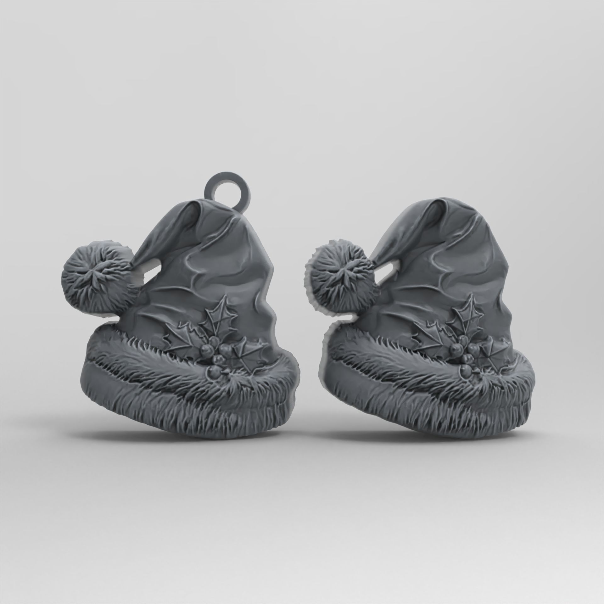 christmas sanda hat decor 3D print model_1