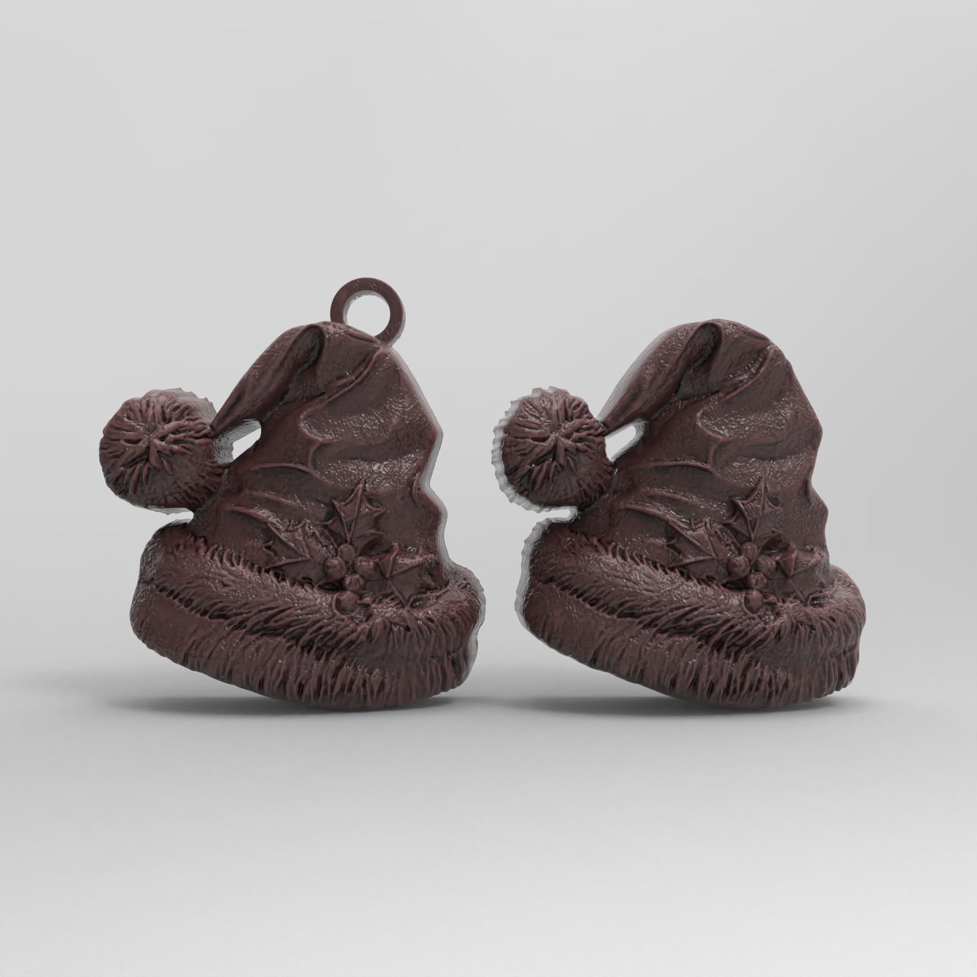 christmas sanda hat decor 3D print model_2