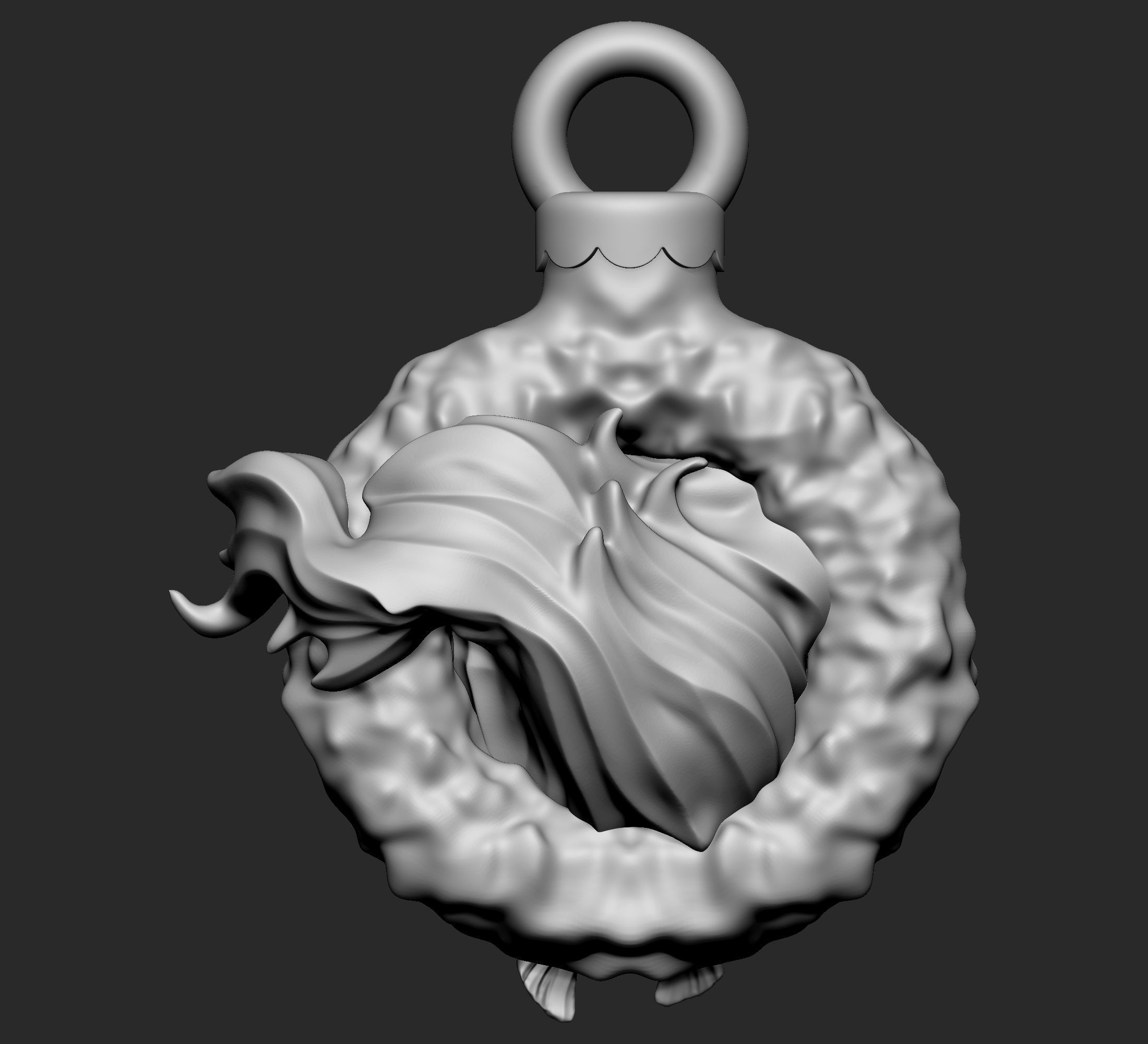 Pokemon - Gastly Christmas Decoration 3D print model_6