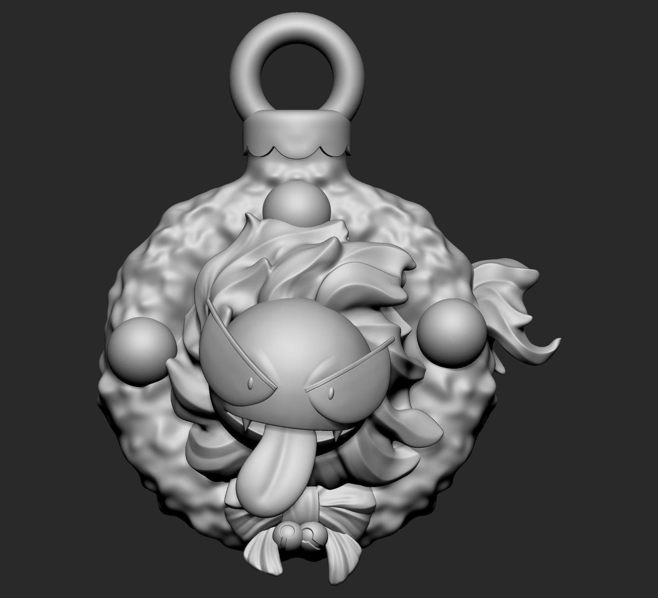 Pokemon - Gastly Christmas Decoration 3D print model_2