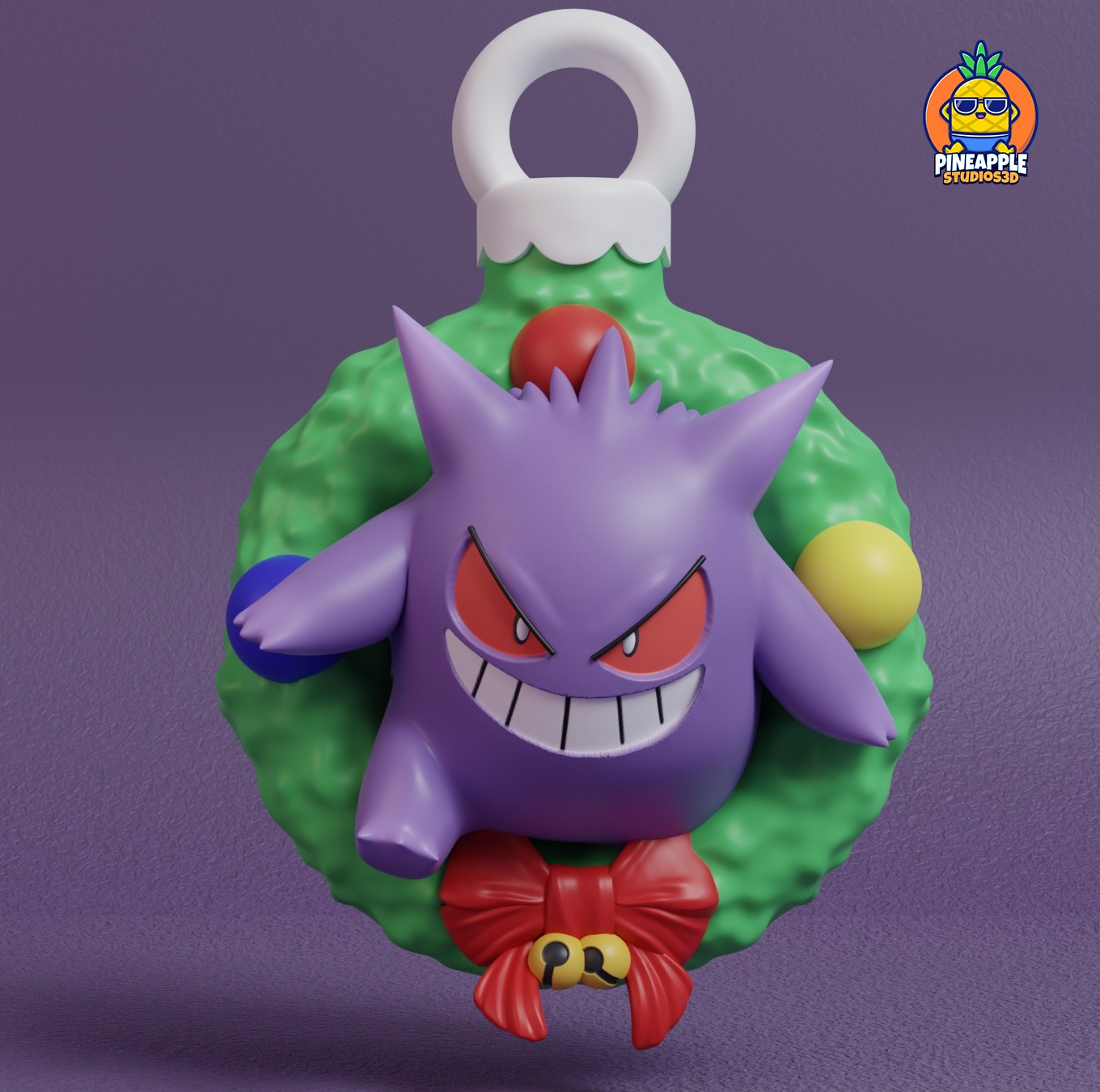 Pokemon - Gastly Haunter and Gengar Christmas Decoration  3D print model_11