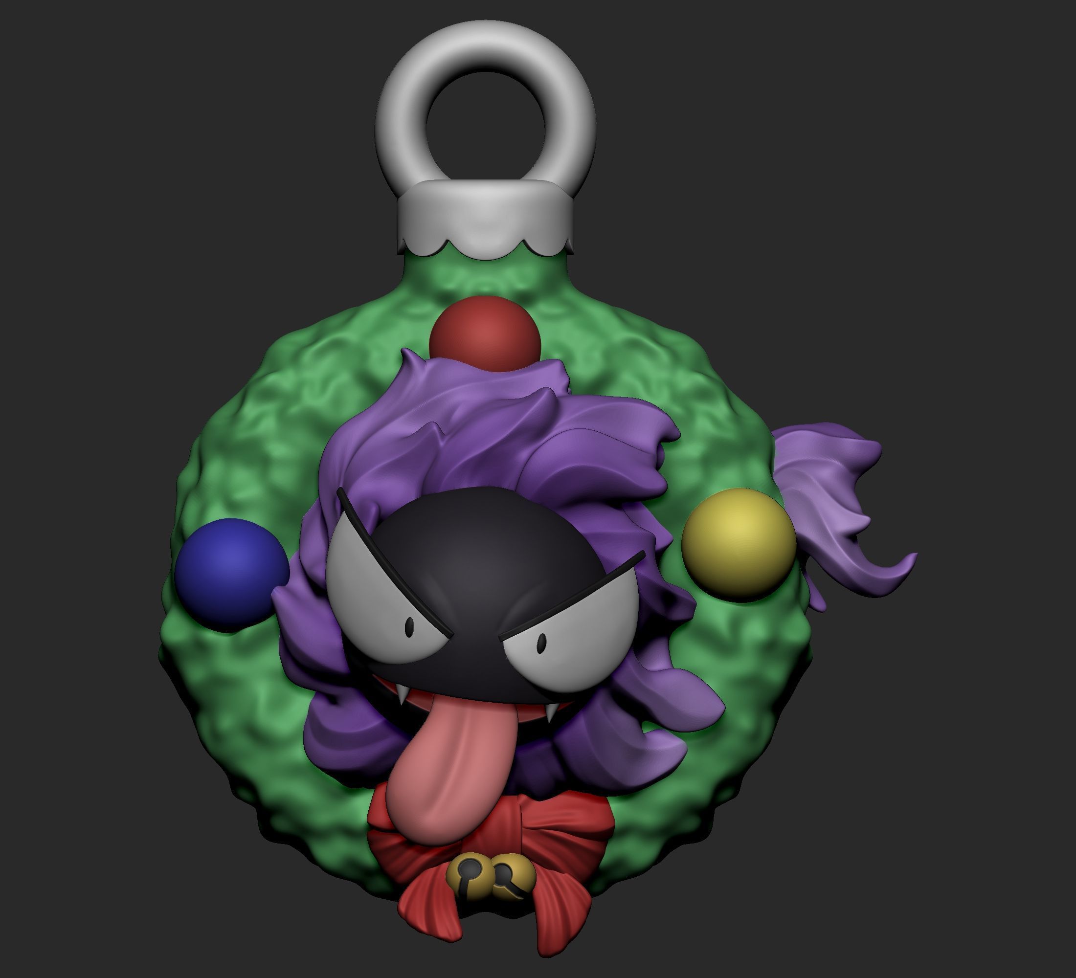 Pokemon - Gastly Haunter and Gengar Christmas Decoration  3D print model_2