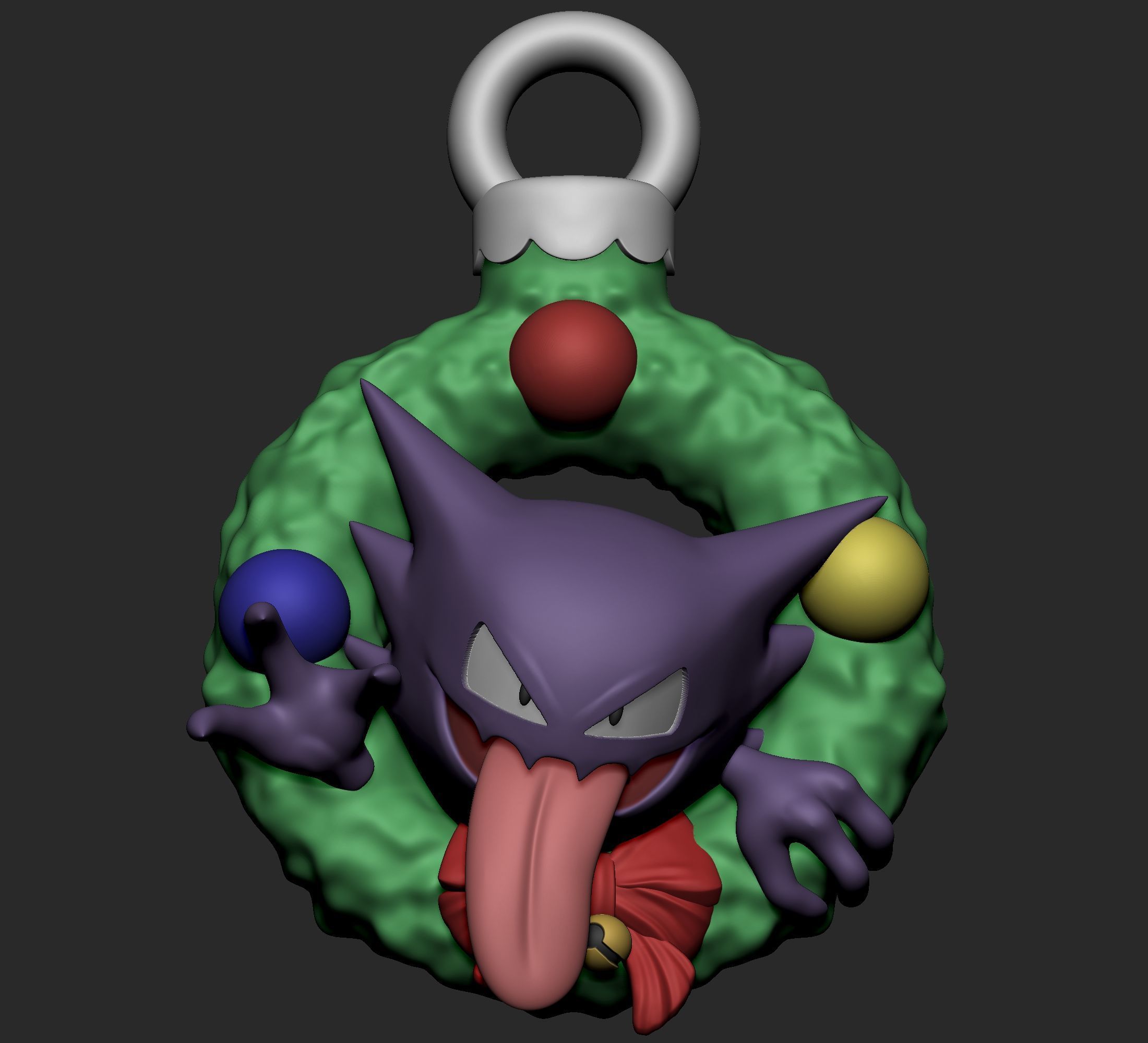 Pokemon - Gastly Haunter and Gengar Christmas Decoration  3D print model_7